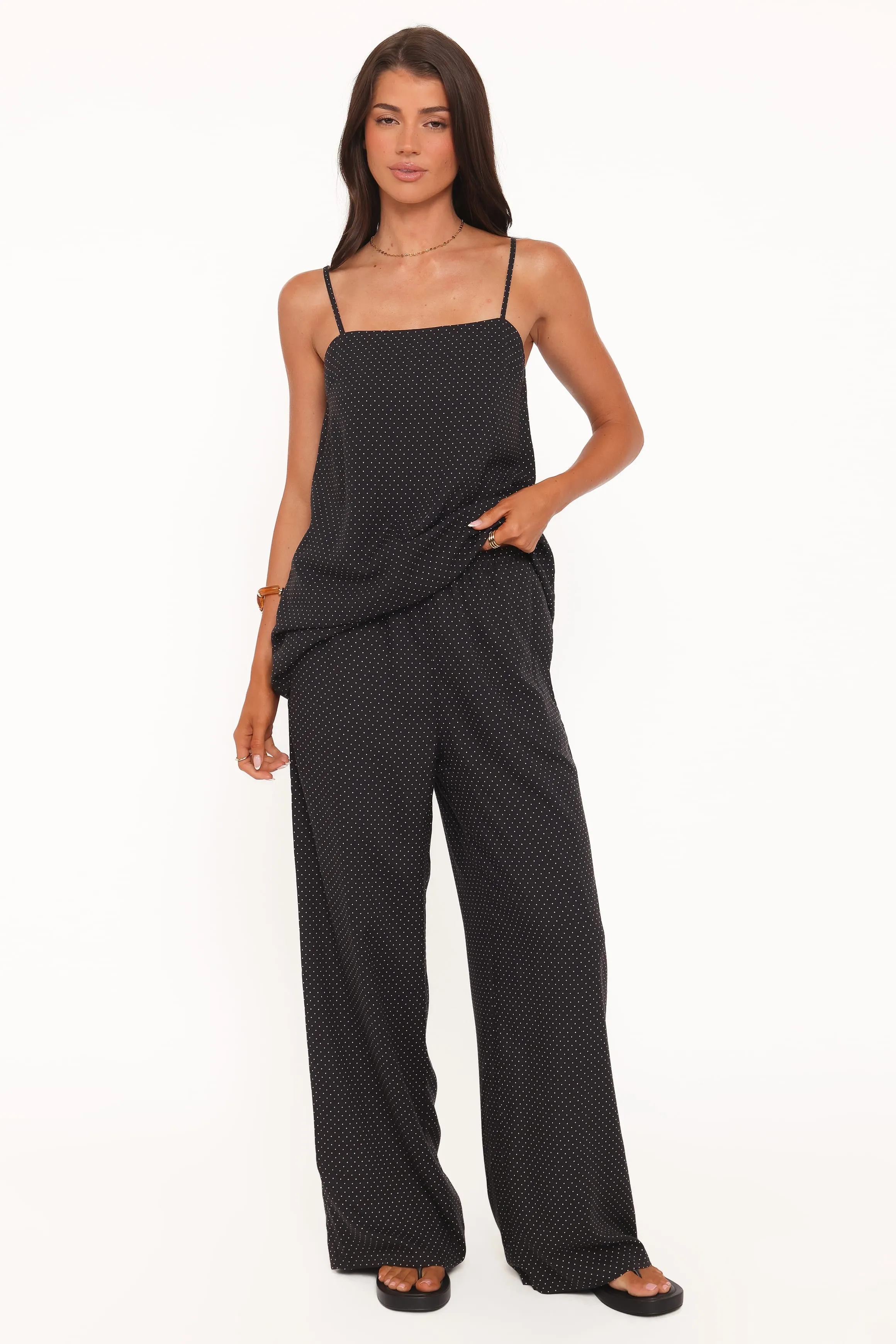 Lexi Elastic Waist Pant - Black Polkadot sold by Petal & Pup product image thumbnail 2