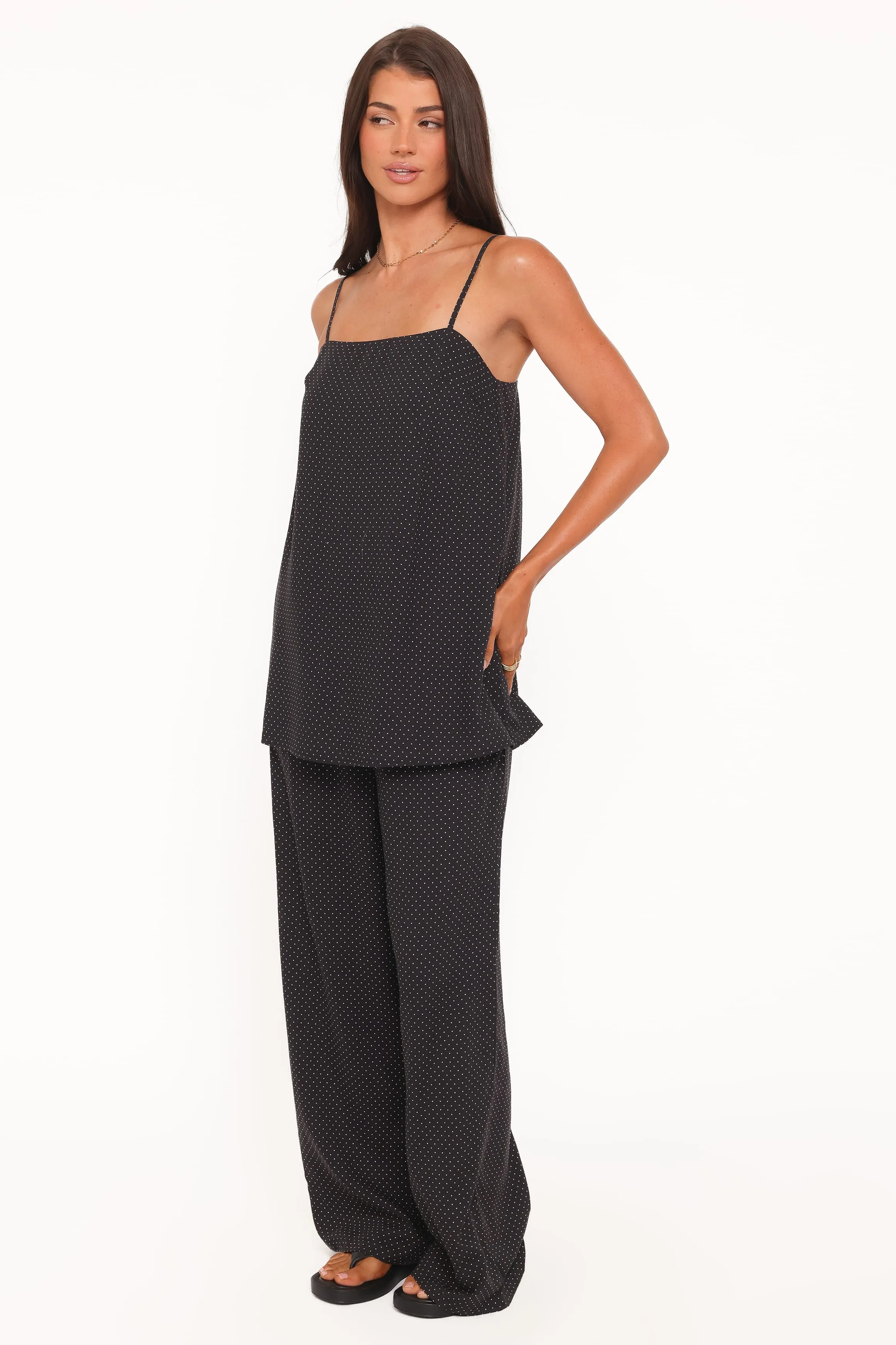 Lexi Elastic Waist Pant - Black Polkadot sold by Petal & Pup product image thumbnail 4