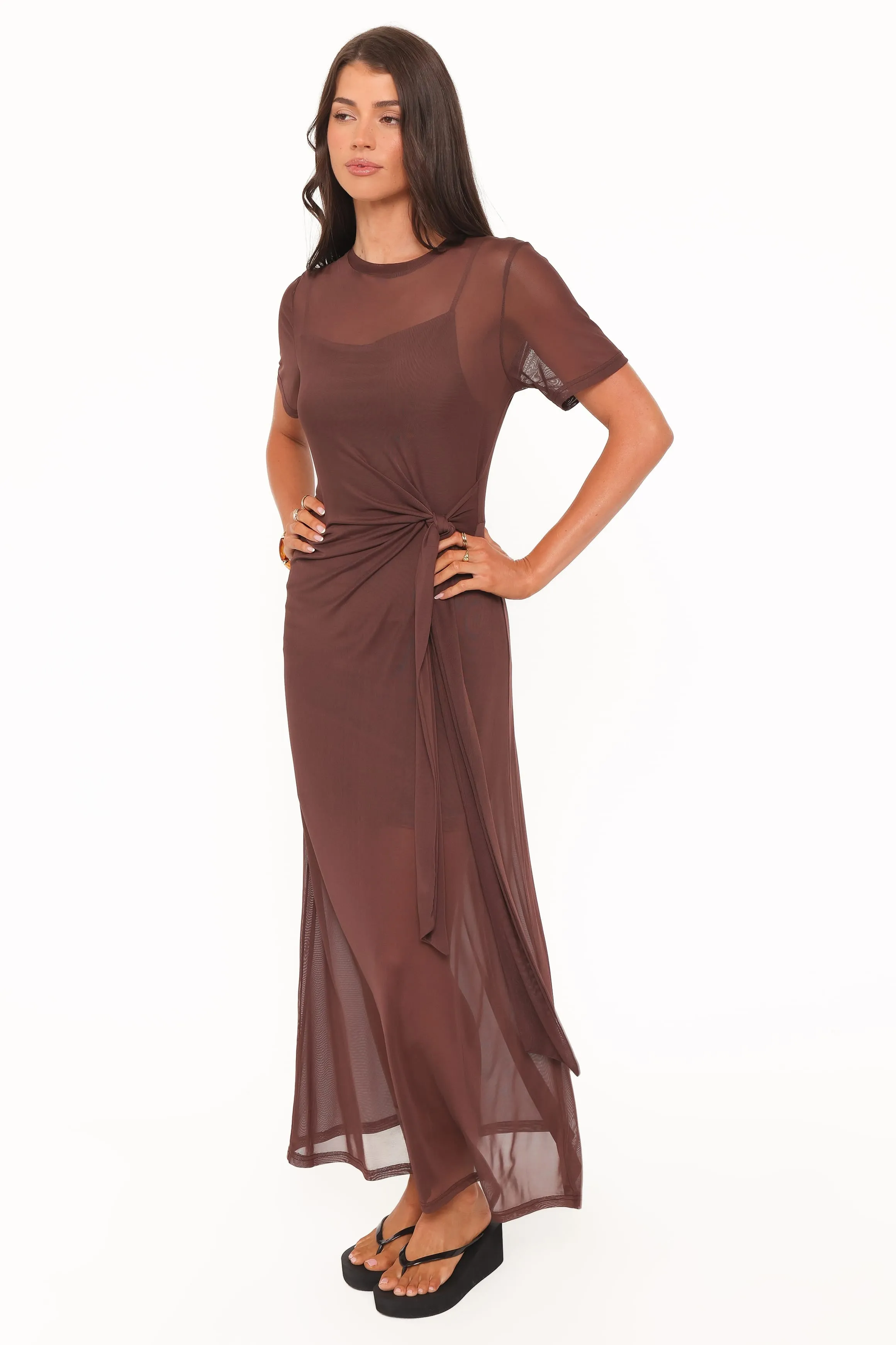 Marcello Maxi Dress - Dark Brown sold by Petal & Pup product image thumbnail 4
