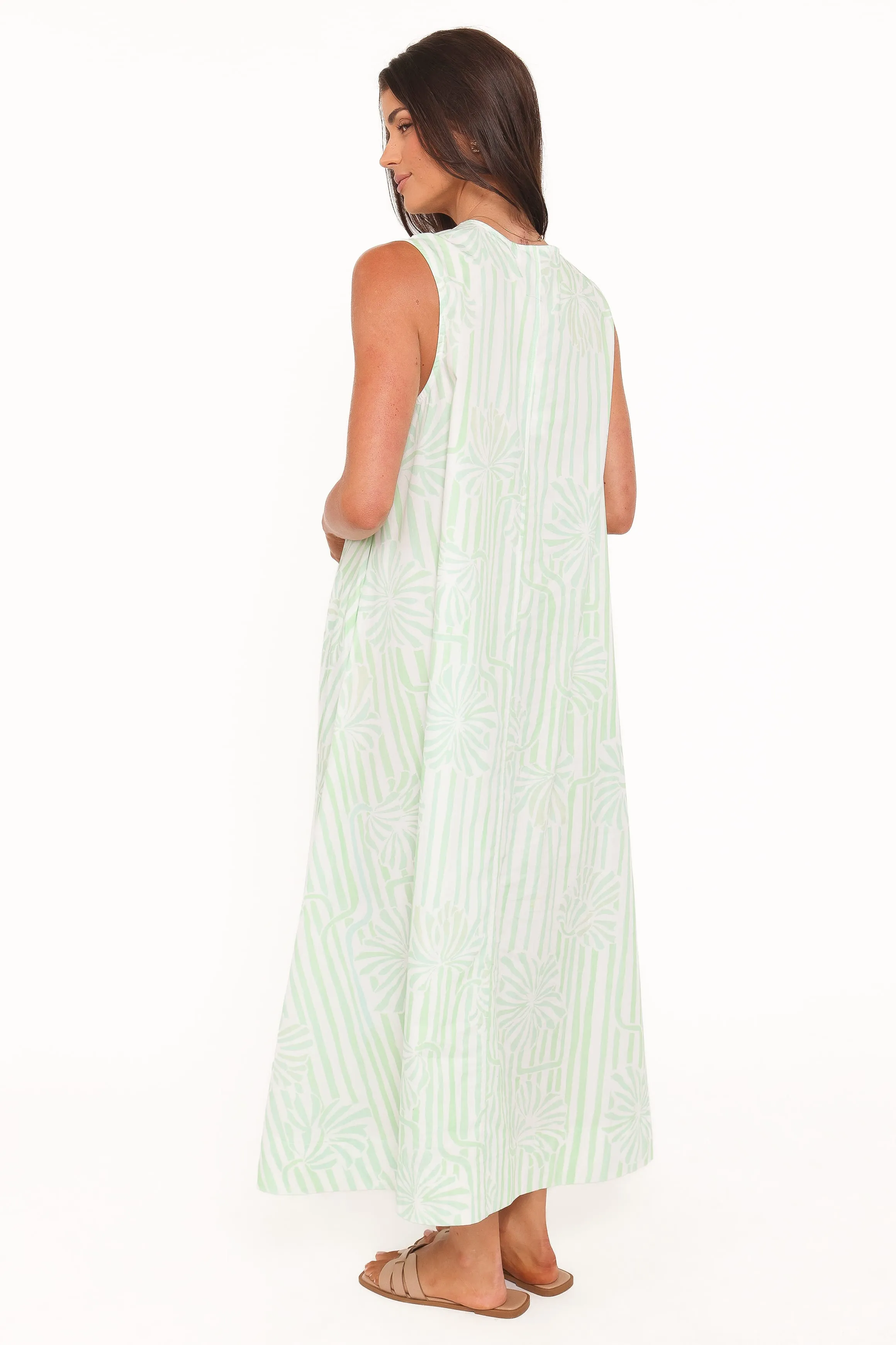 Laurita Maxi Dress - Jade Painted Stripe sold by Petal & Pup product image thumbnail 5