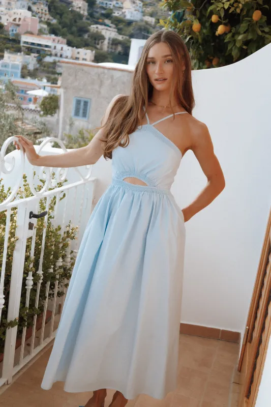 Madi Maxi Dress - Pale Blue made by Petal & Pup
