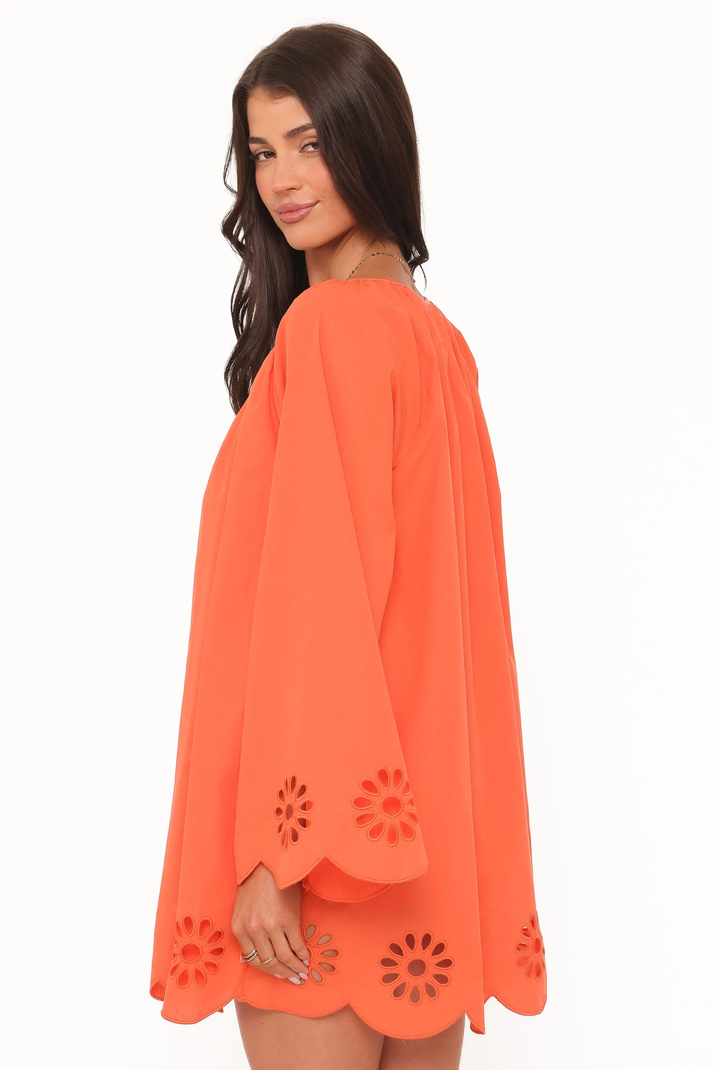 Tampa Long Sleeve Mini Dress - Orange sold by Petal & Pup product image thumbnail 5
