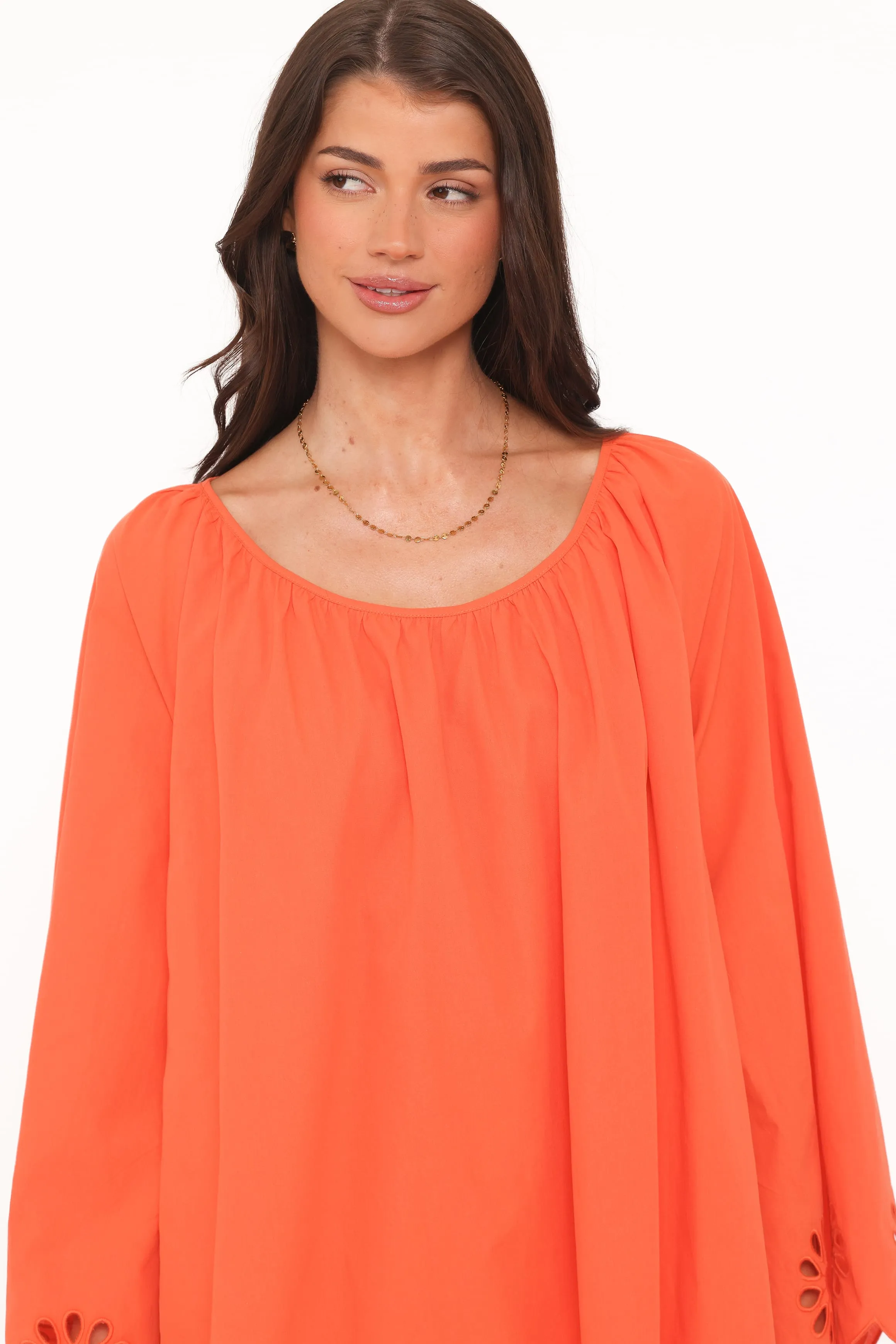 Tampa Long Sleeve Mini Dress - Orange sold by Petal & Pup product image thumbnail 3