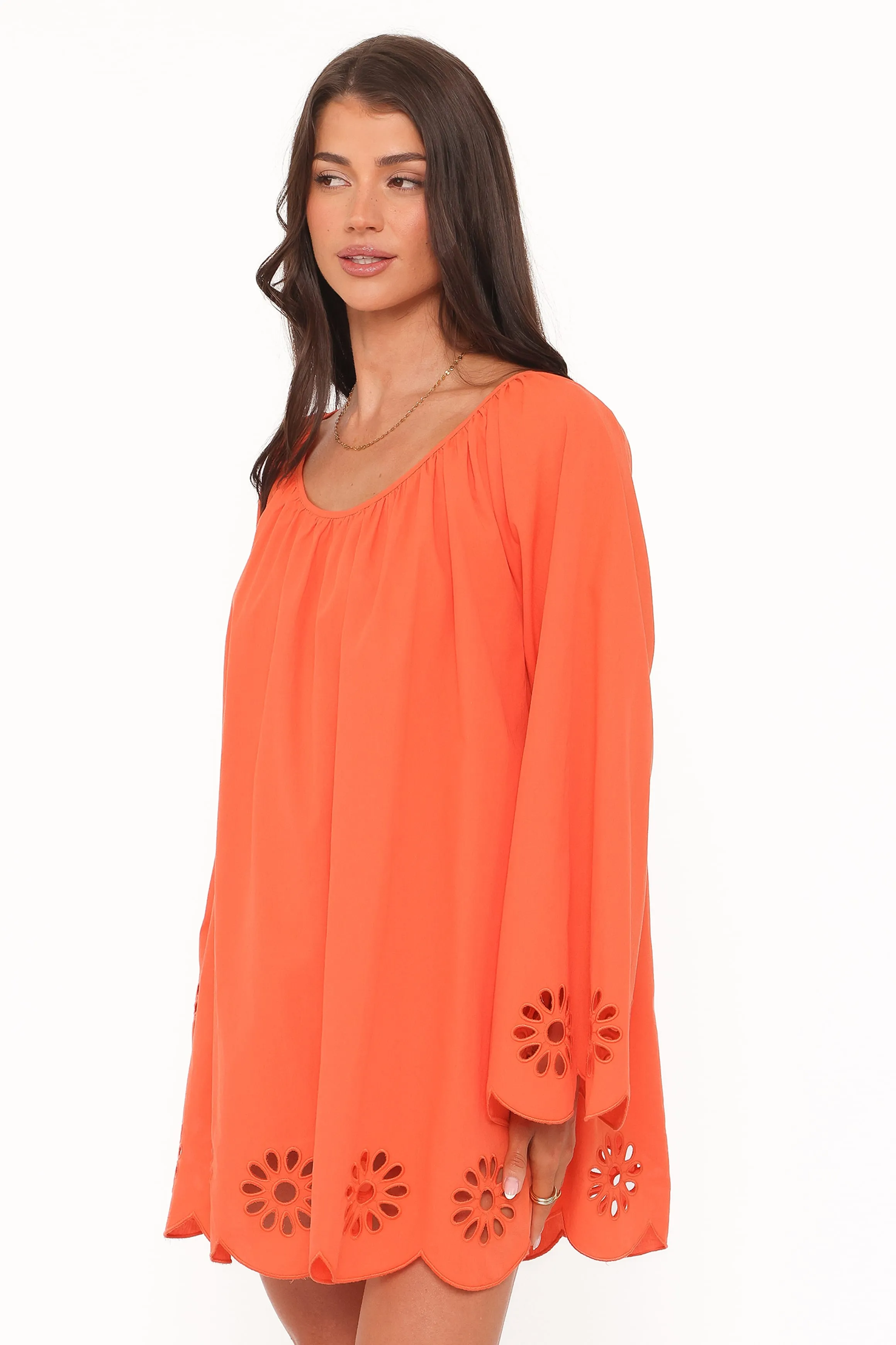 Tampa Long Sleeve Mini Dress - Orange sold by Petal & Pup product image thumbnail 4