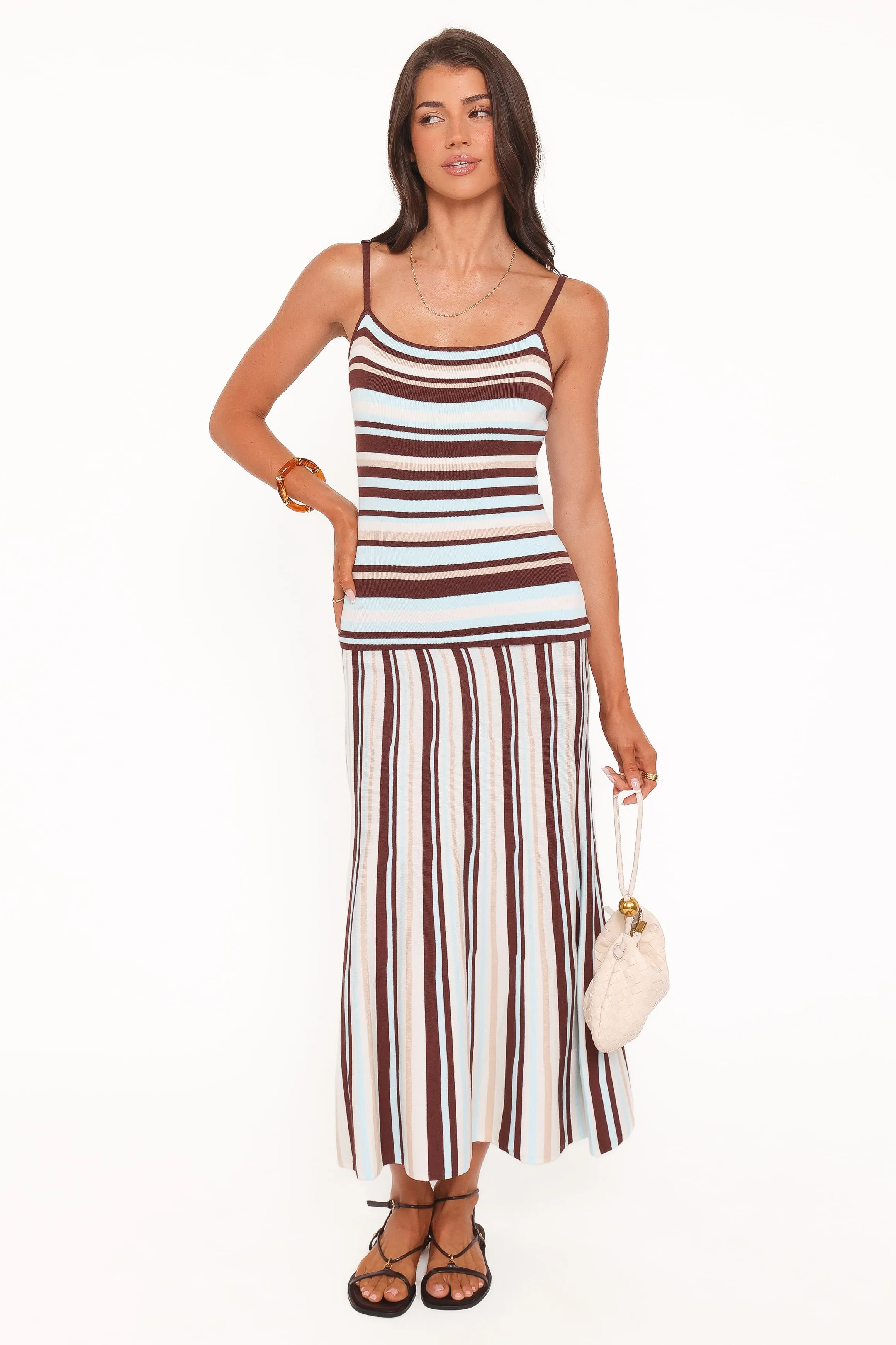 Karlin Maxi Dress - Blue Stripe sold by Petal & Pup product image thumbnail 2