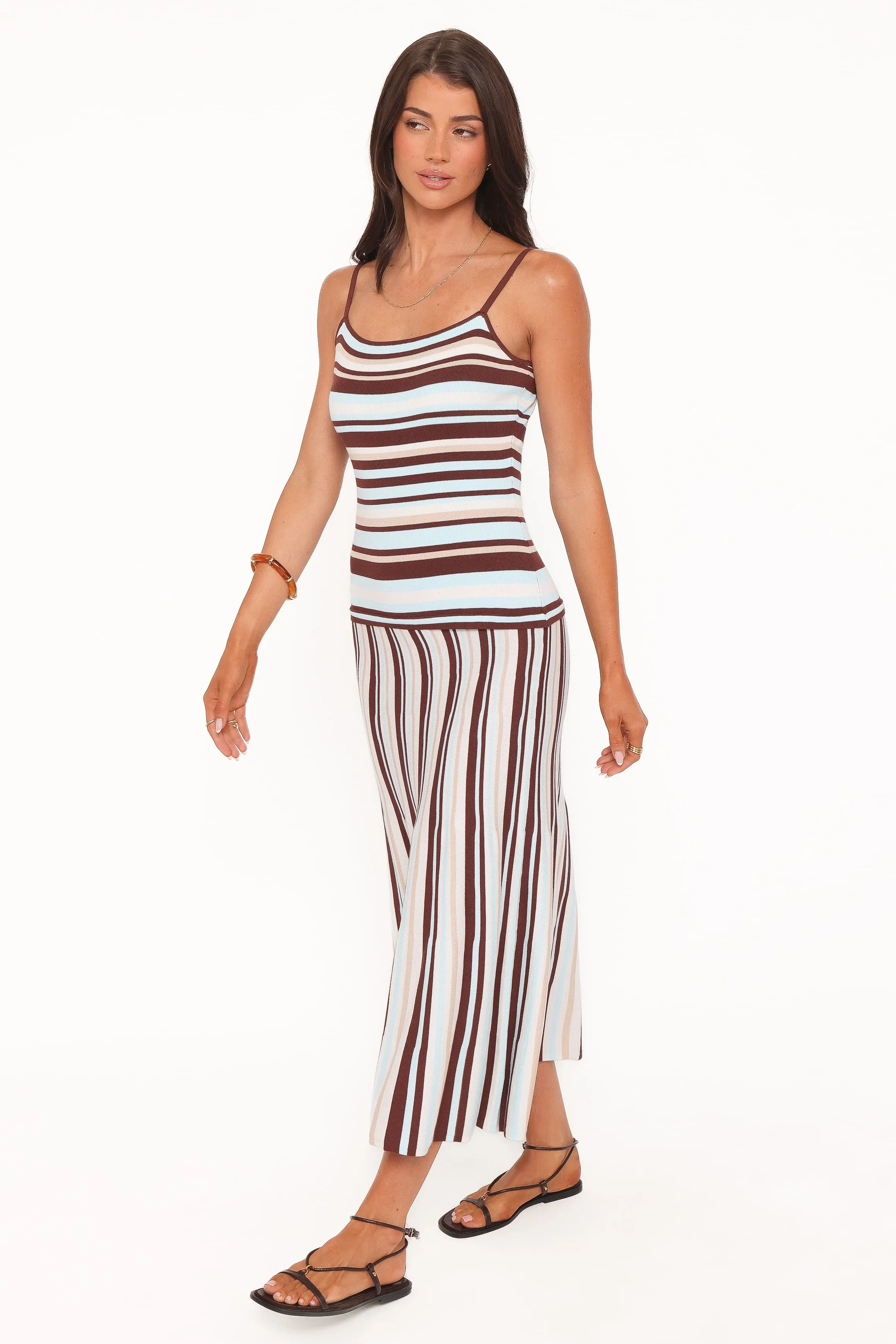 Karlin Maxi Dress - Blue Stripe sold by Petal & Pup product image thumbnail 4