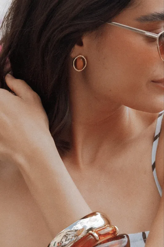 Azalea Stud Earrings - Bronze made by Petal & Pup
