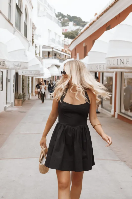 Jacinda Mini Dress - Black made by Petal & Pup