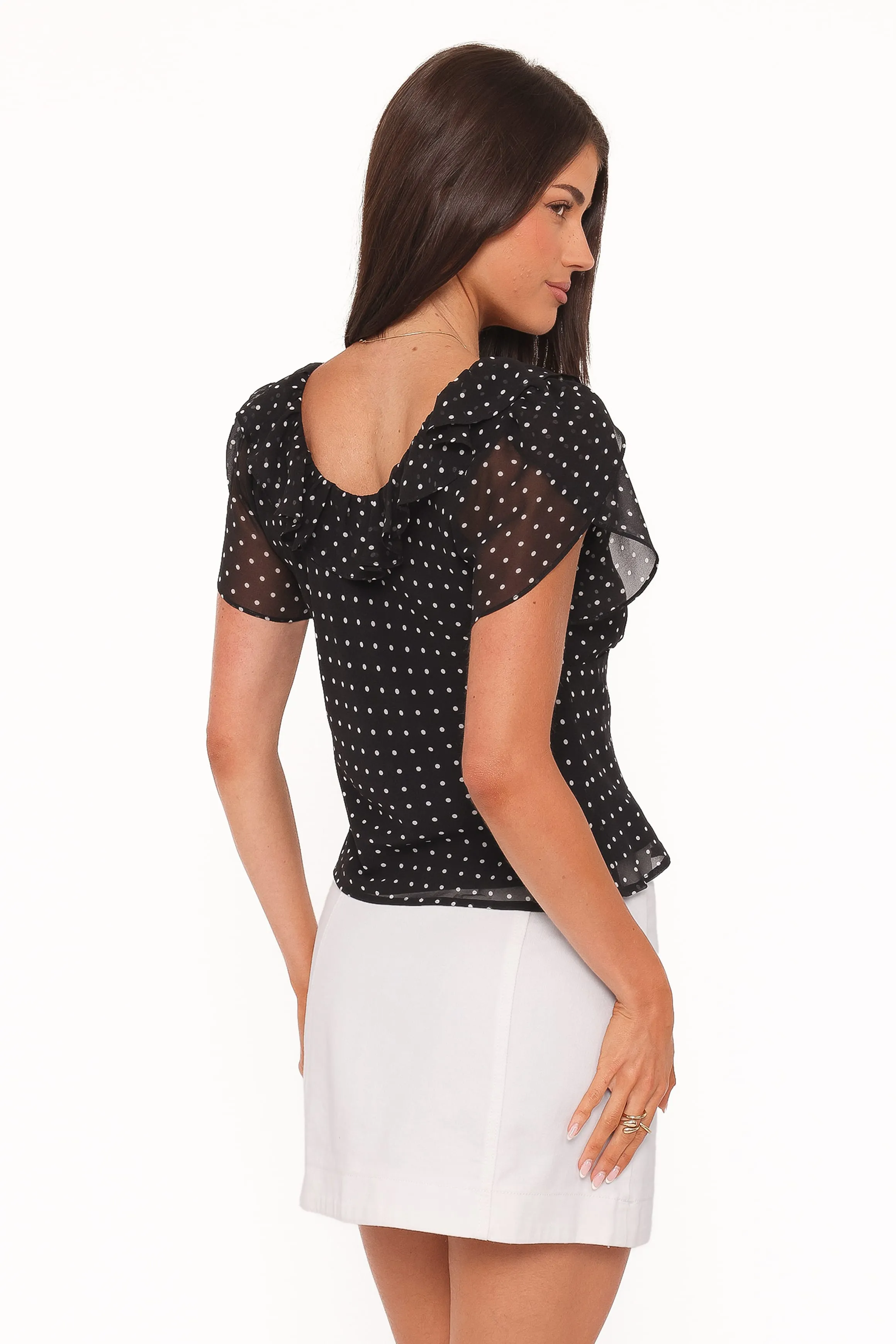 Dorado Top - Black/White Polkadot sold by Petal & Pup product image thumbnail 5