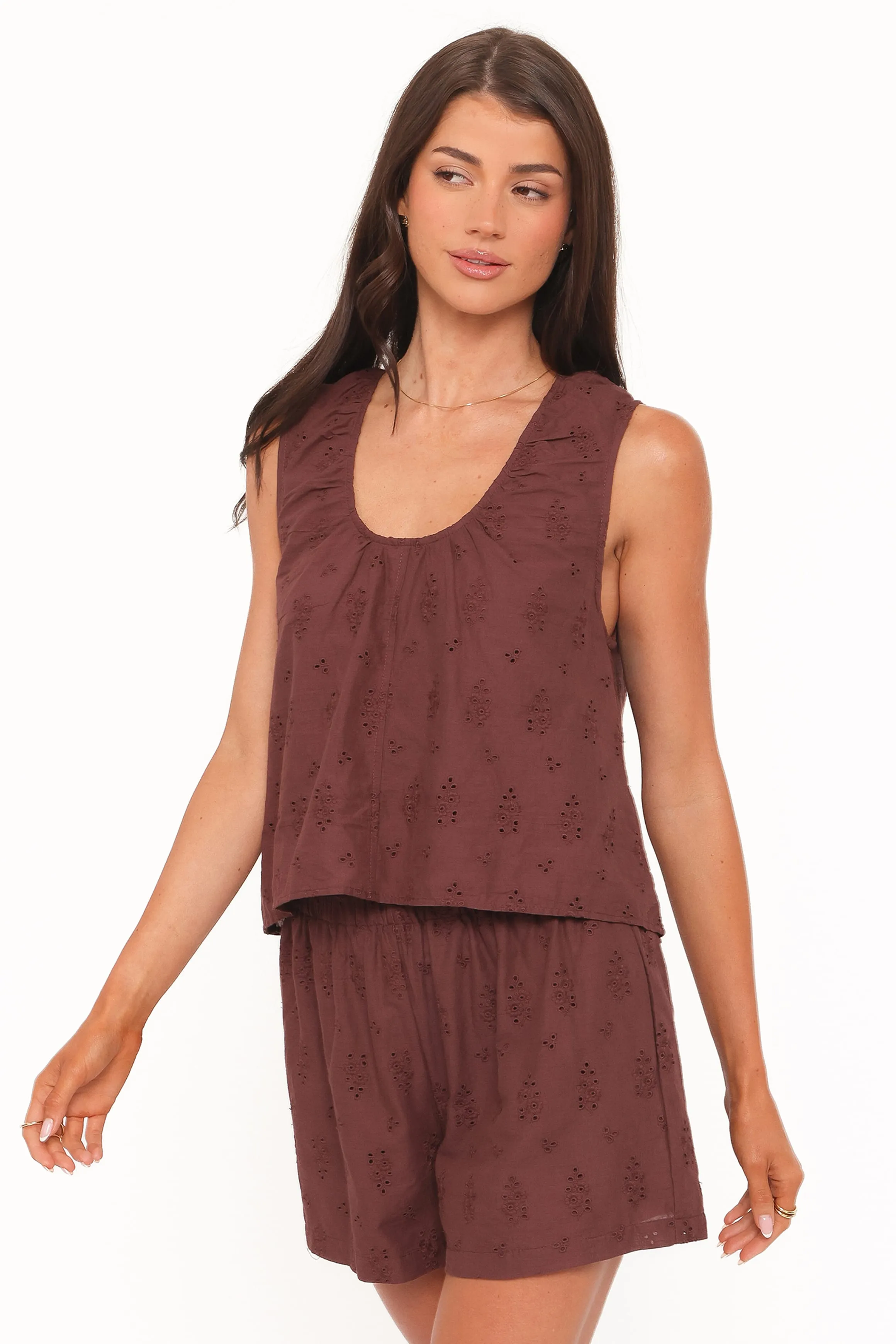 Faela Short Set - Brown Broderie sold by Petal & Pup product image thumbnail 4