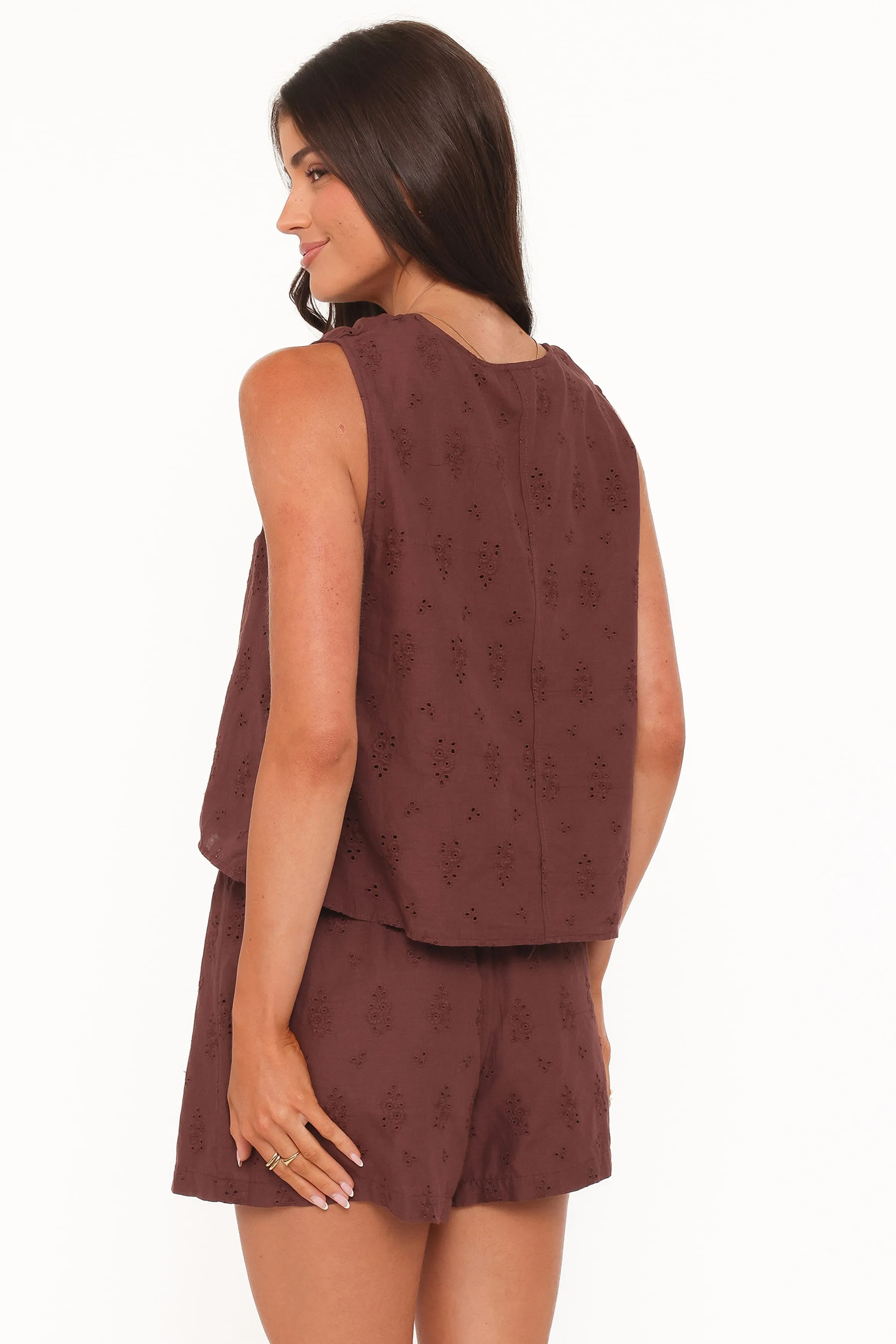 Faela Short Set - Brown Broderie sold by Petal & Pup product image thumbnail 5