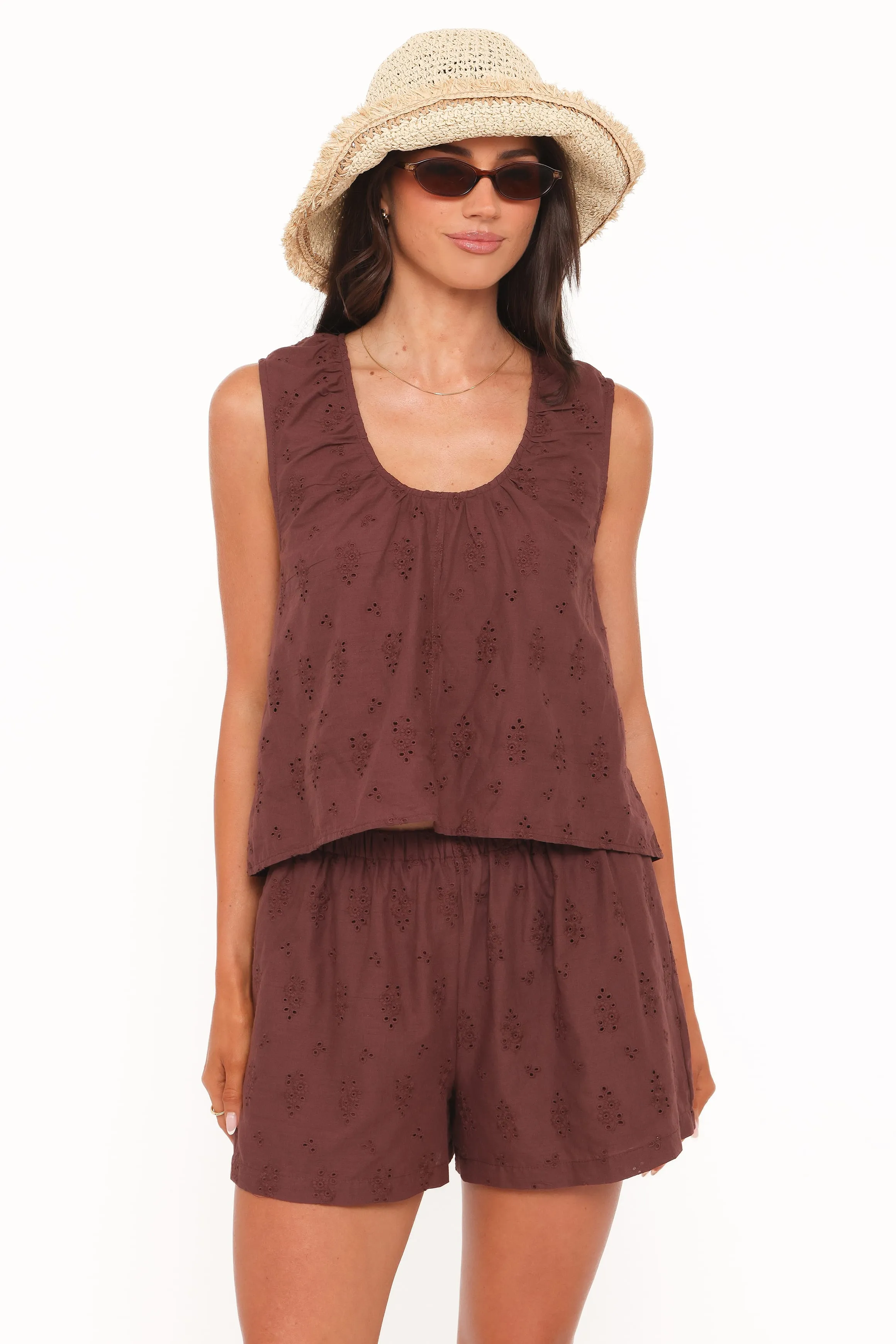 Faela Short Set - Brown Broderie sold by Petal & Pup product image thumbnail 2