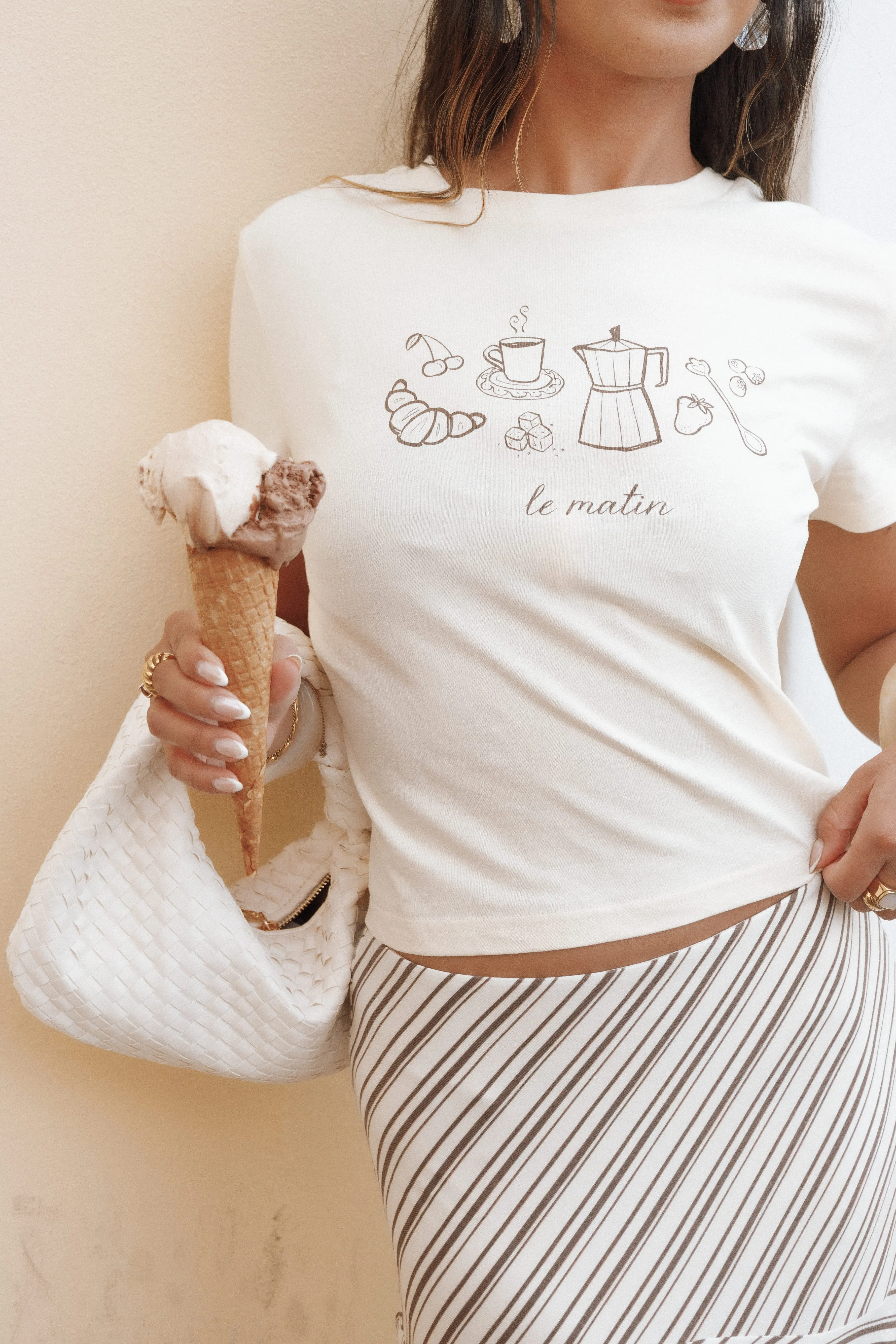 Camelia Graphic Tee - Cream sold by Petal & Pup