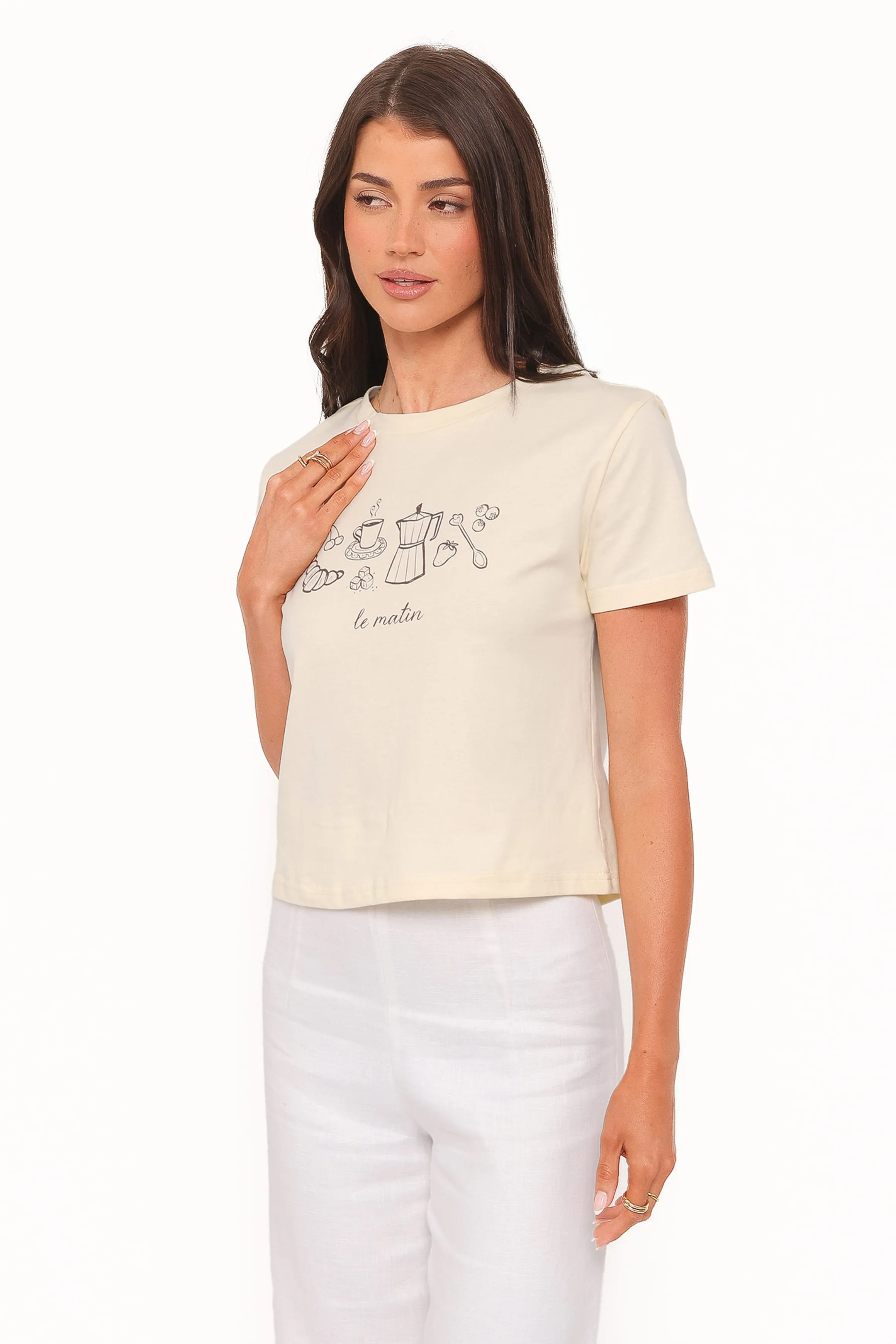 Camelia Graphic Tee - Cream sold by Petal & Pup product image thumbnail 3