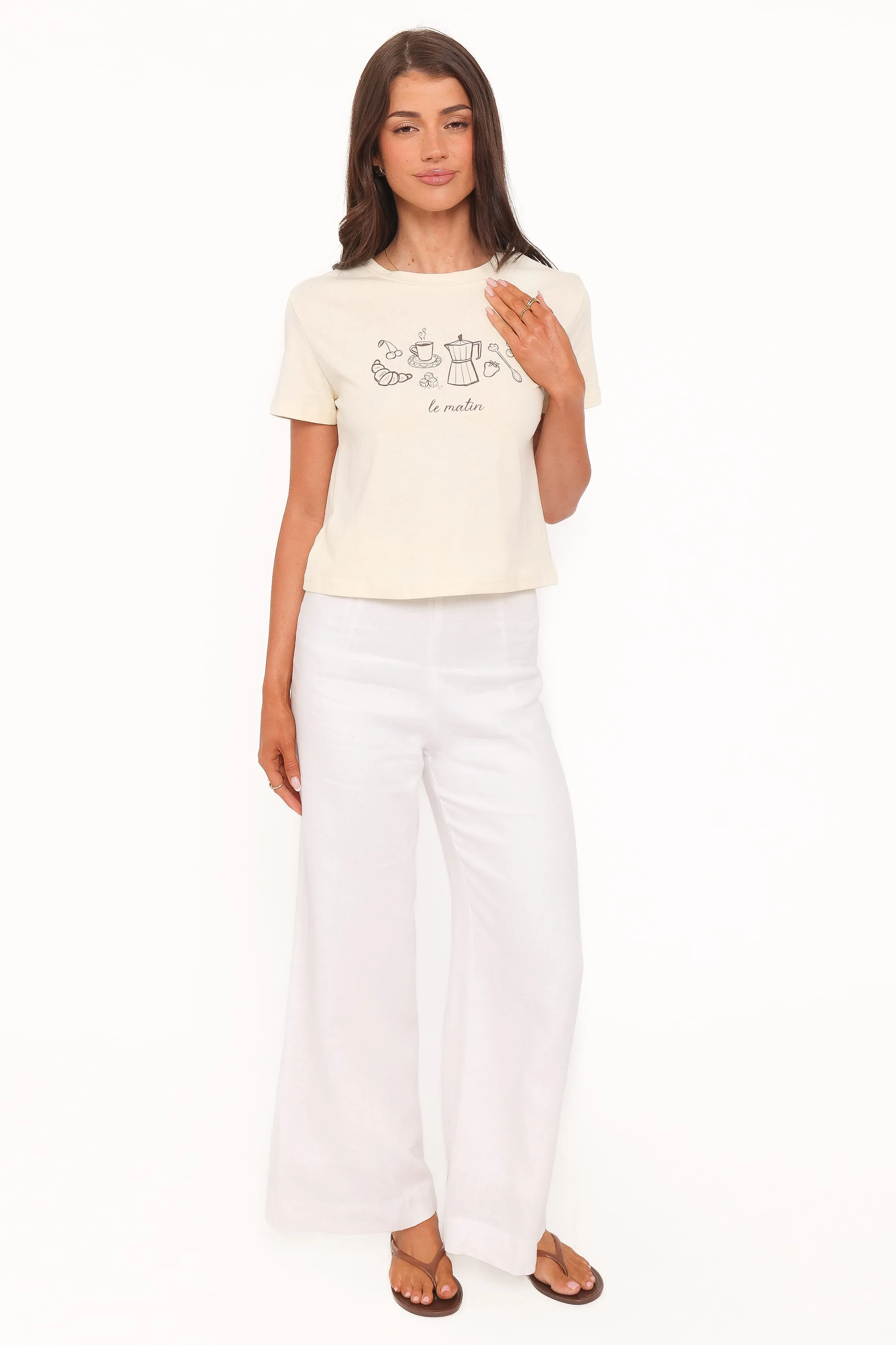 Camelia Graphic Tee - Cream sold by Petal & Pup product image thumbnail 5
