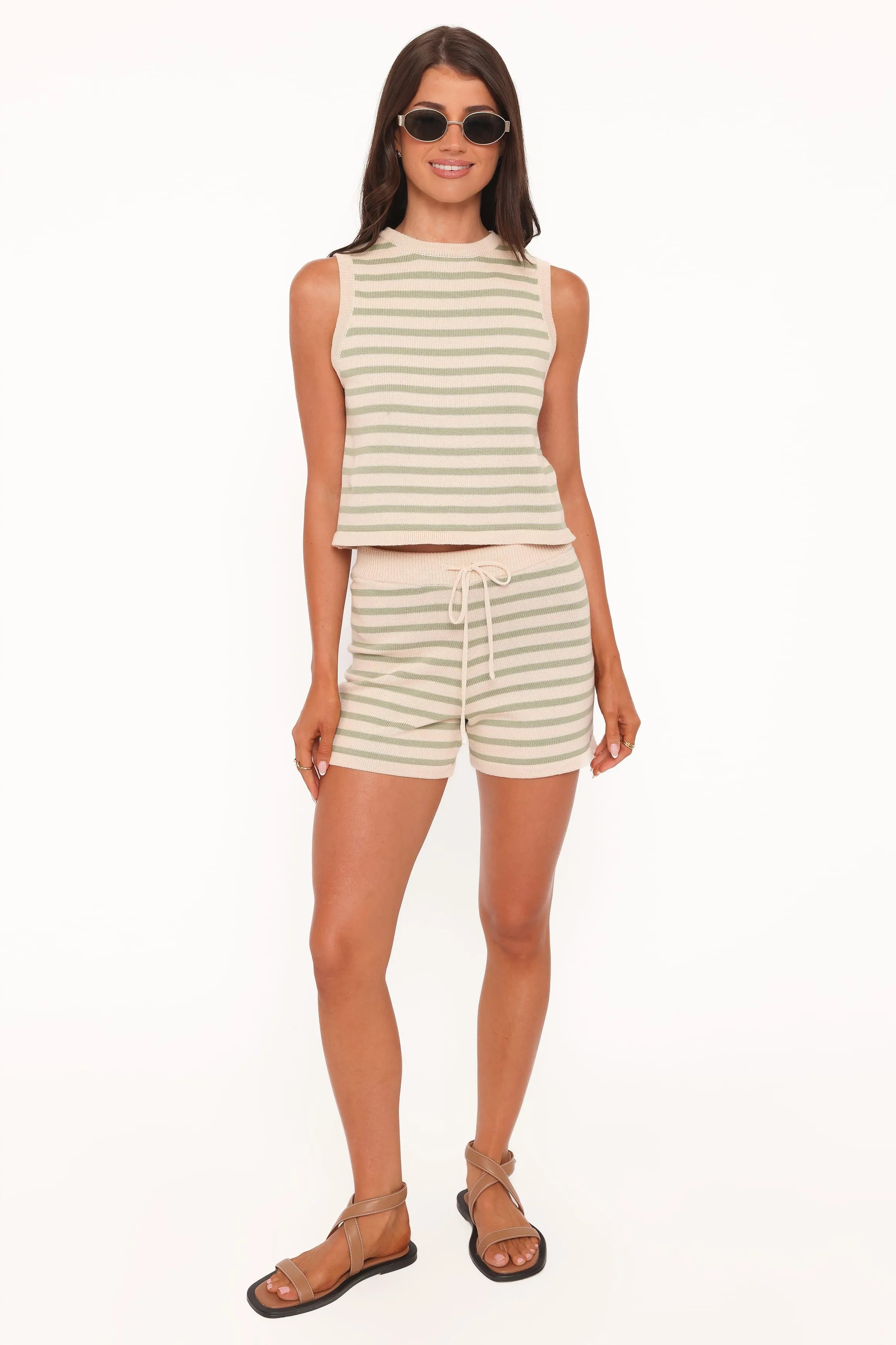 Ilona Knit Set - Cream/Sage sold by Petal & Pup