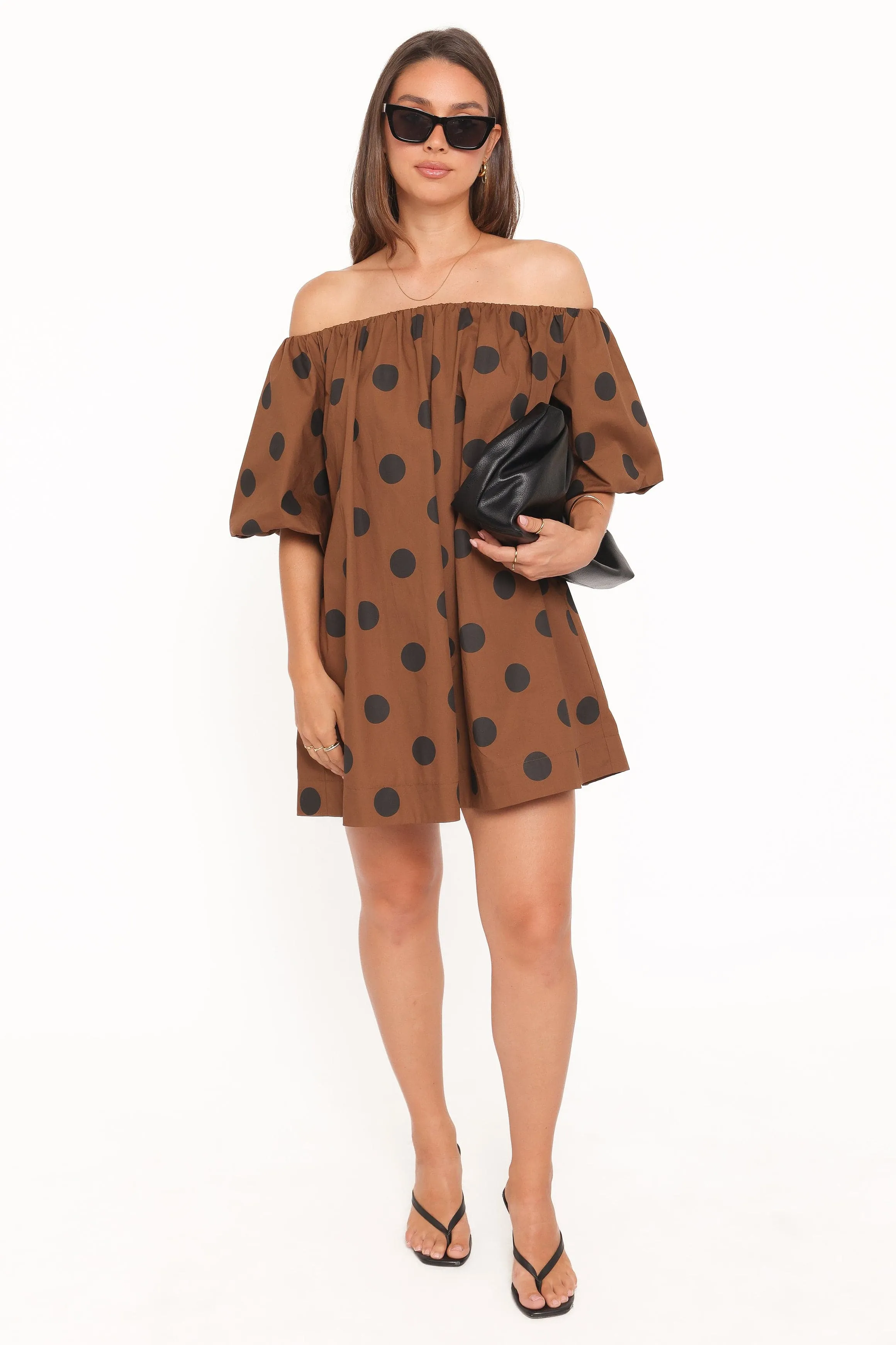 Eddie Mini Dress - Brown Polka Dot sold by Petal & Pup product image thumbnail 4