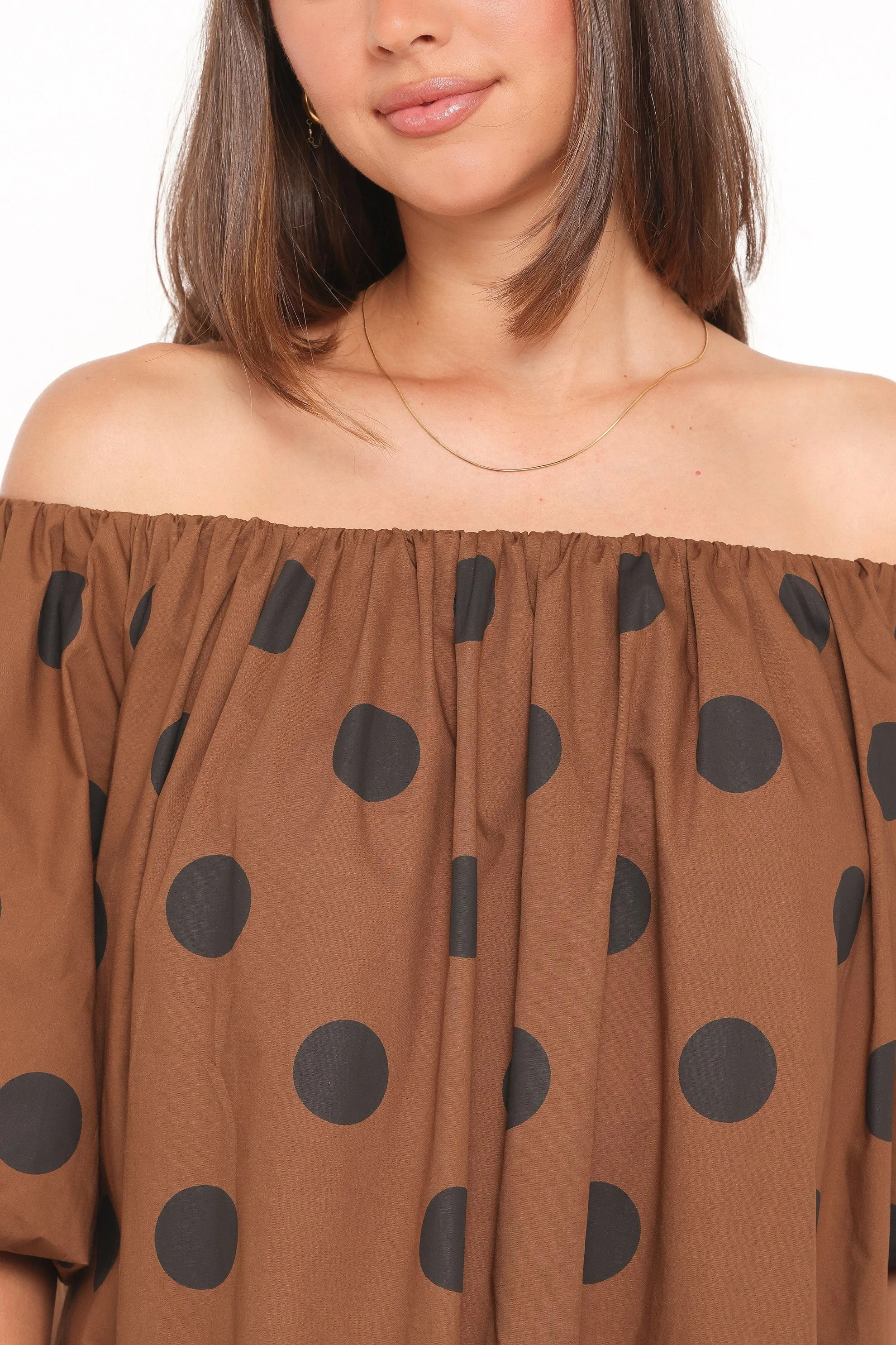 Eddie Mini Dress - Brown Polka Dot sold by Petal & Pup product image thumbnail 5