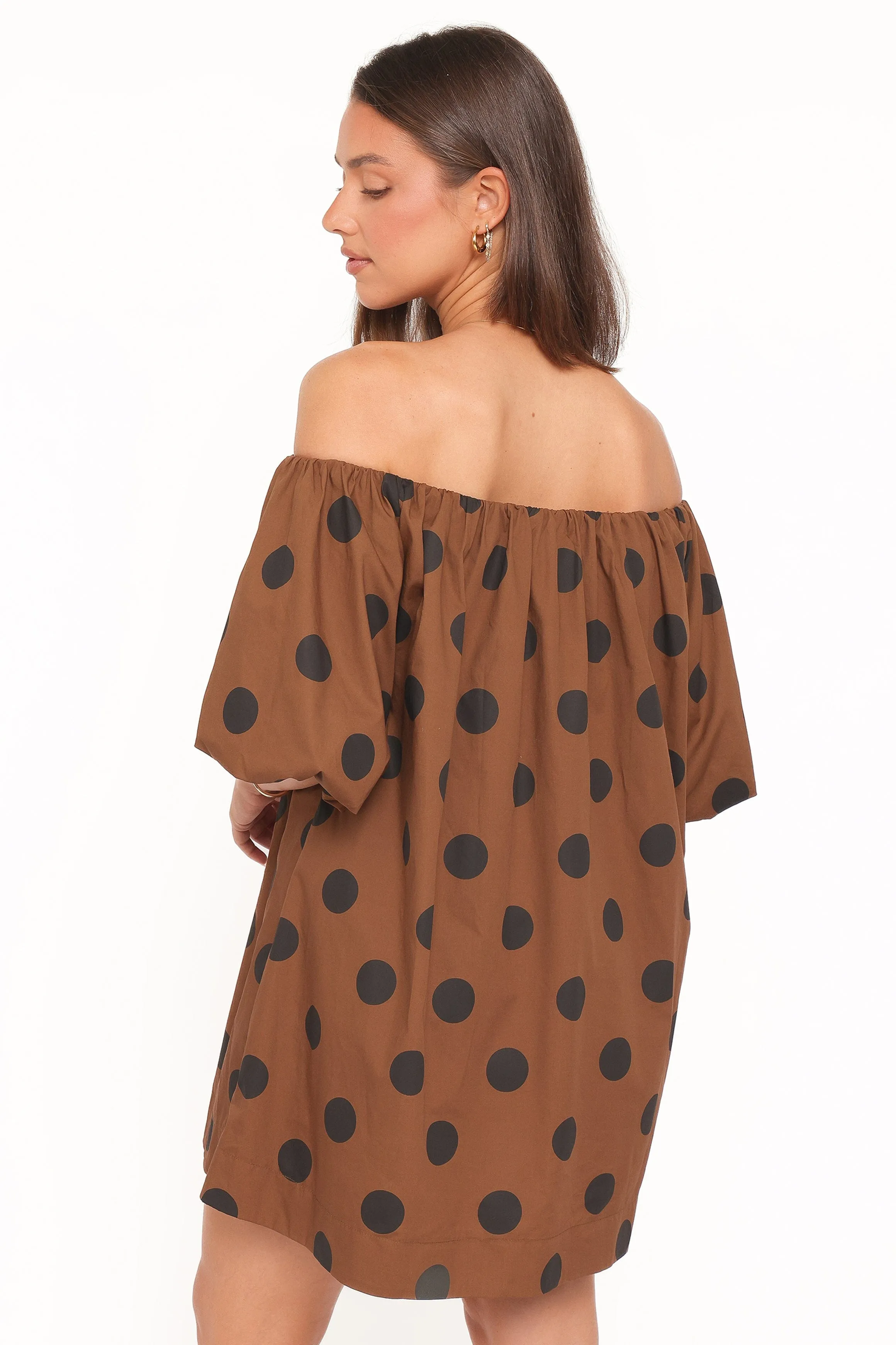 Eddie Mini Dress - Brown Polka Dot sold by Petal & Pup product image thumbnail 3