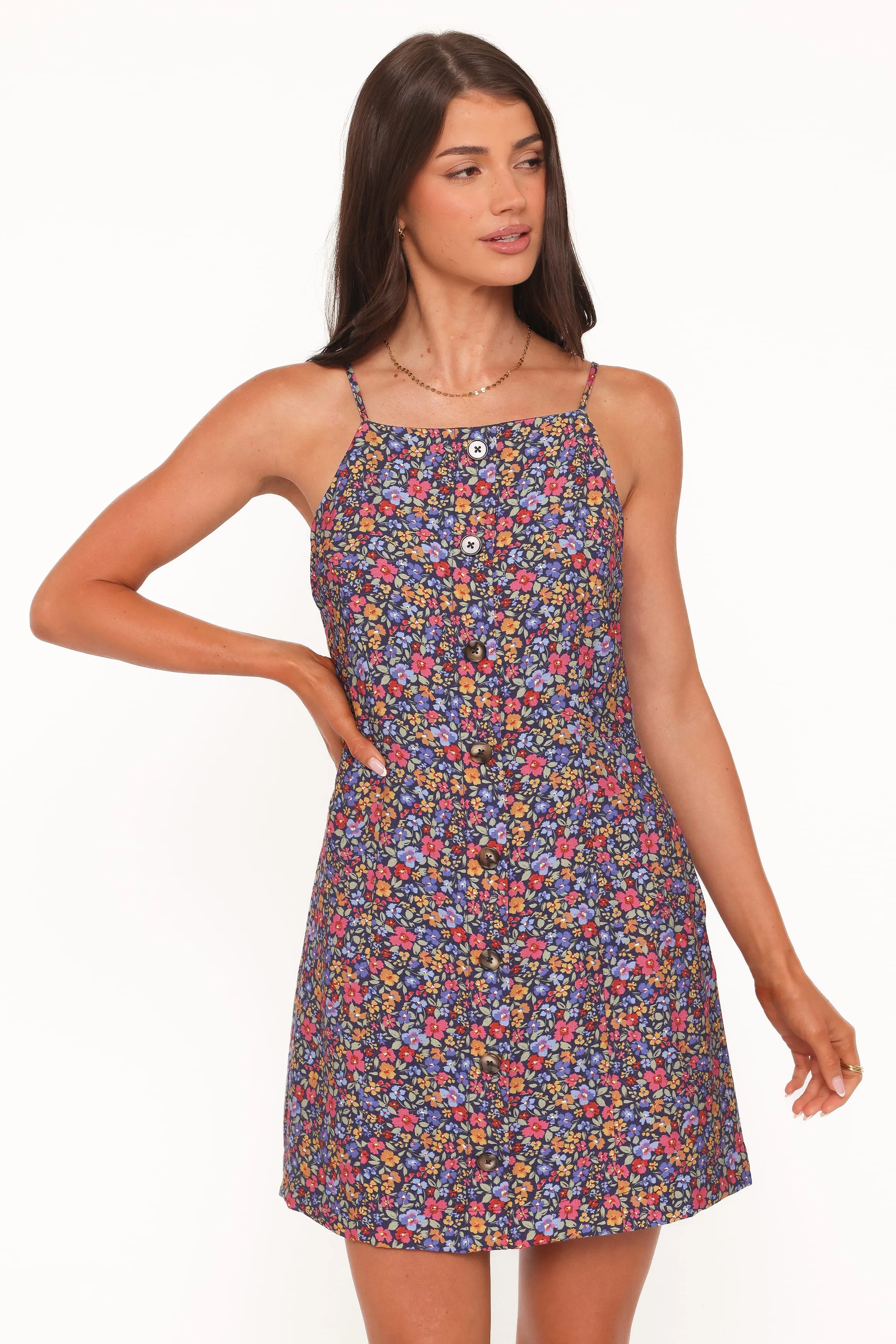 Lindsay Mini Dress - Blue Denim Ditsy sold by Petal & Pup