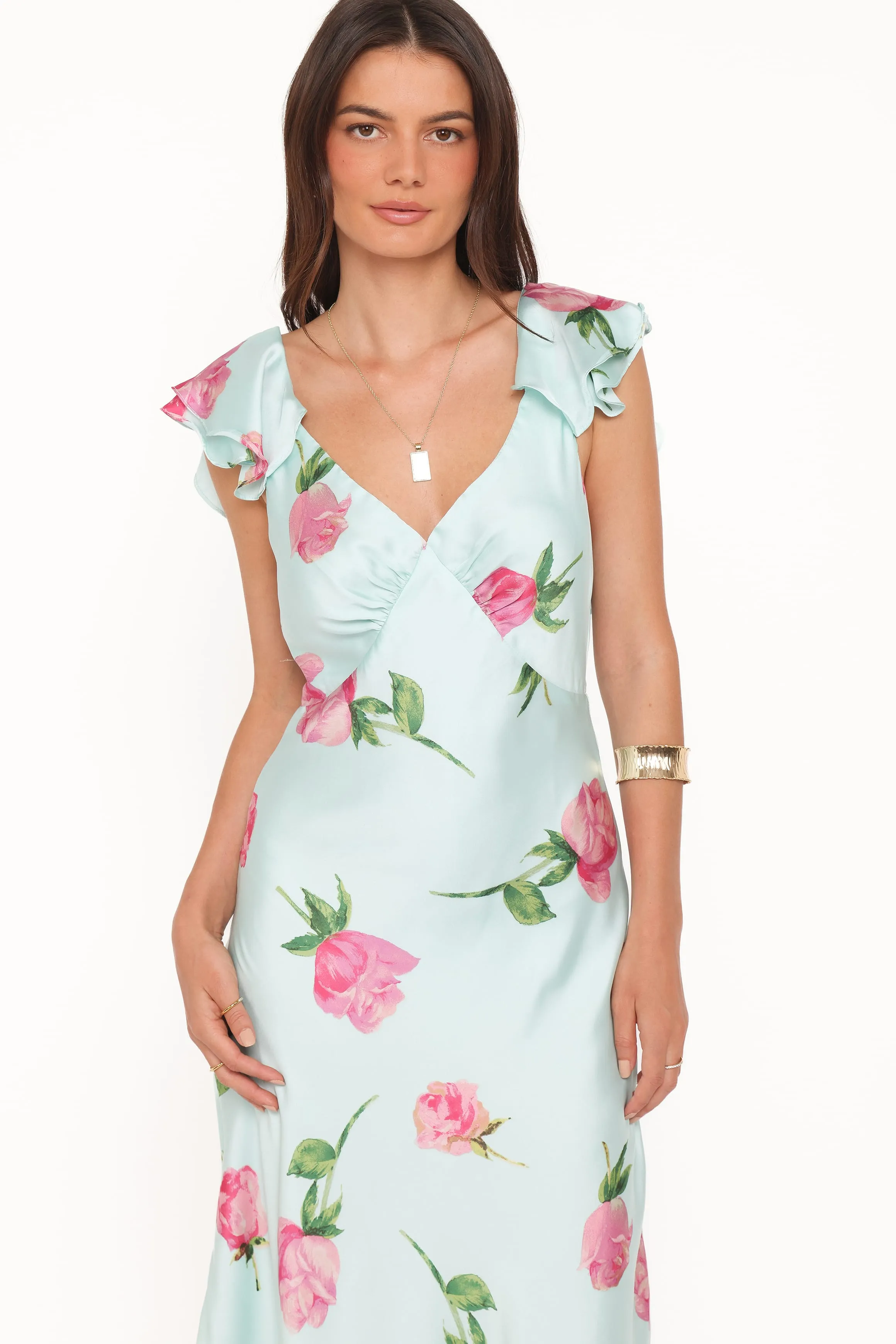 Darling Maxi Dress - Rose Mint Floral sold by Petal & Pup product image thumbnail 5