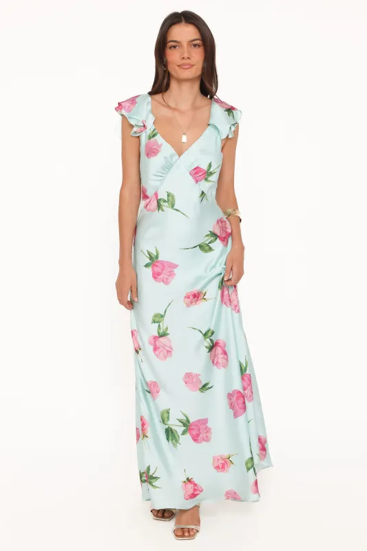 Darling Maxi Dress - Rose Mint Floral made by Petal & Pup