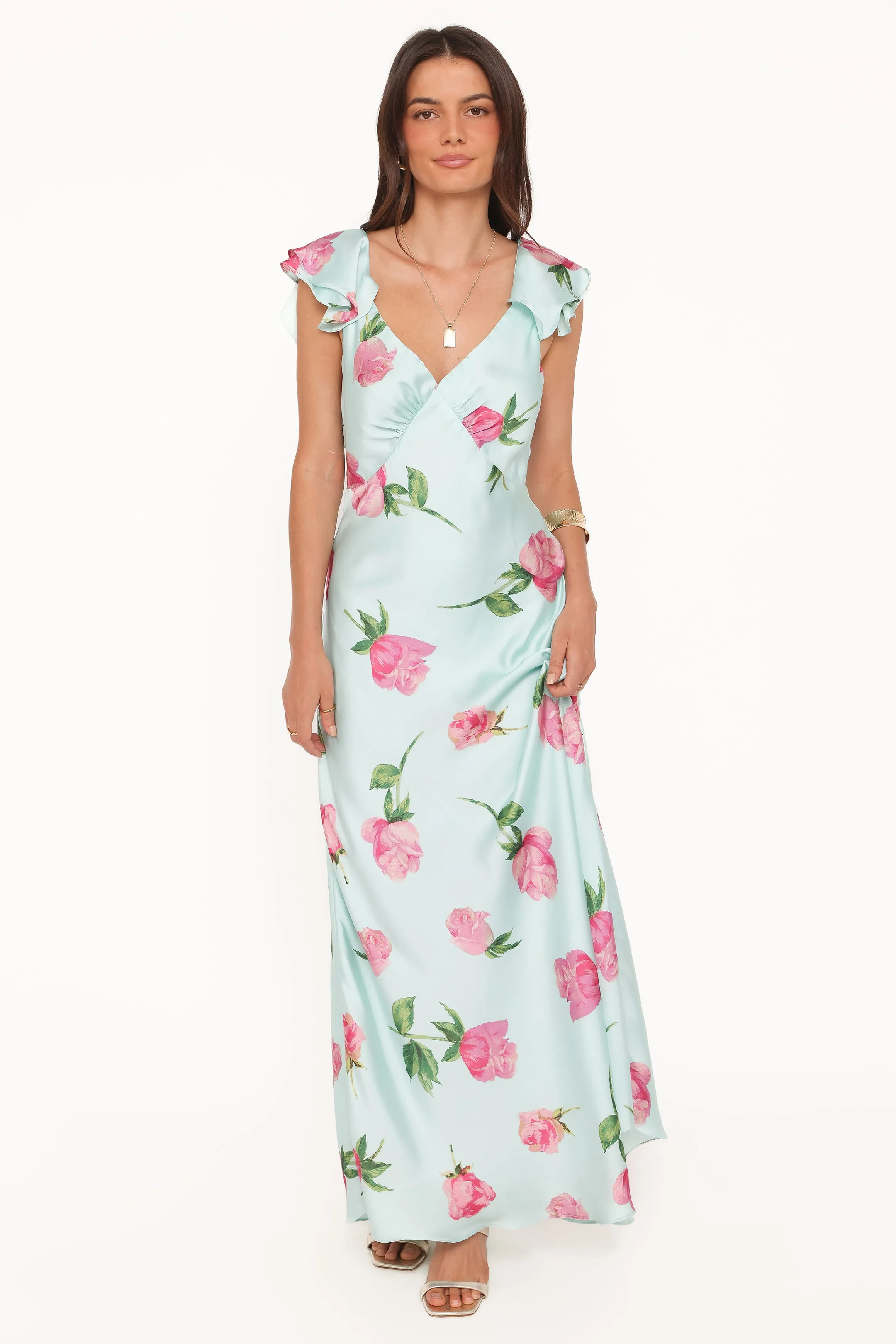 Darling Maxi Dress - Rose Mint Floral sold by Petal & Pup
