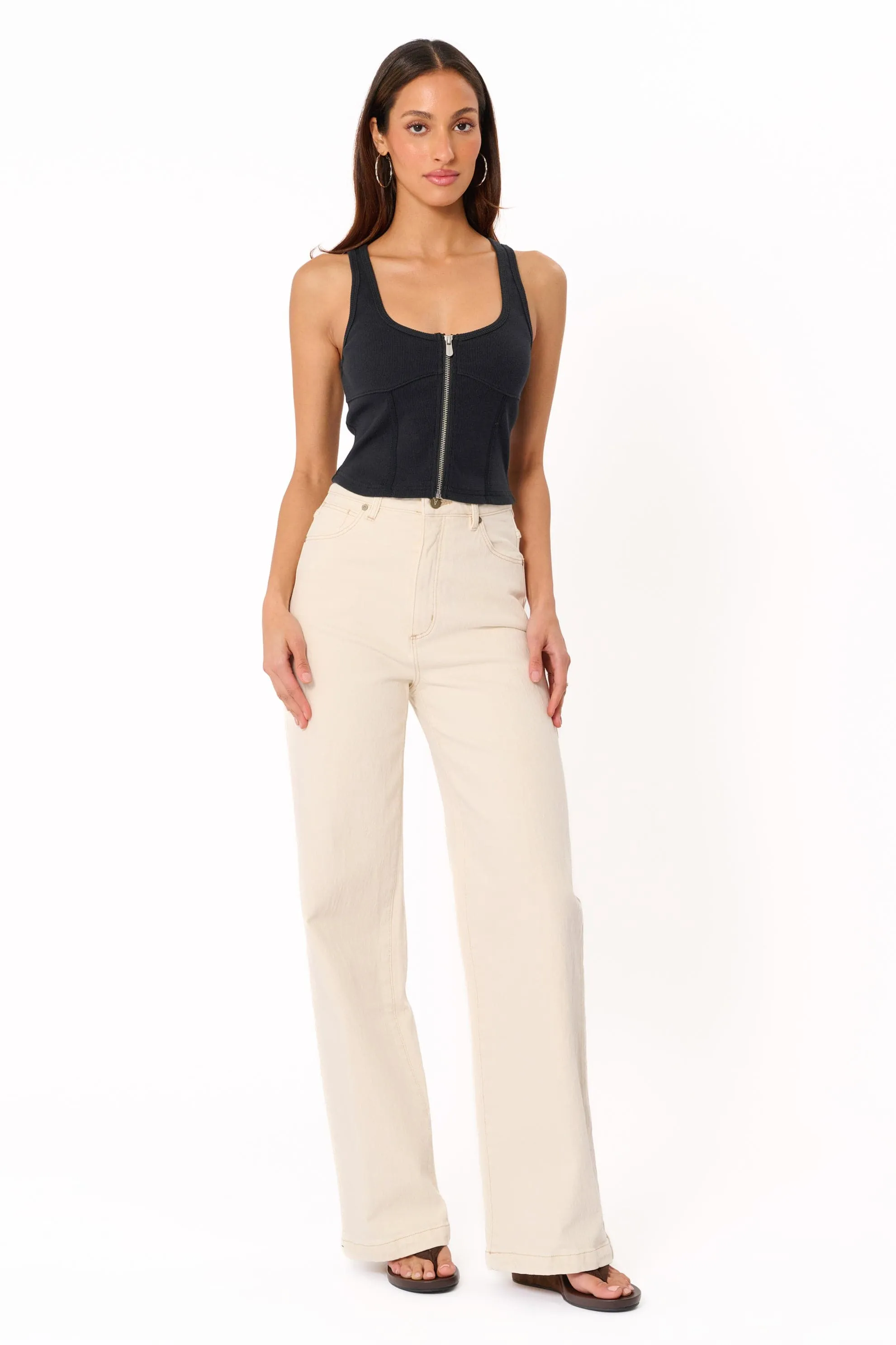 Abrand 94 Wide Leg Jeans - Vanilla sold by Petal & Pup product image thumbnail 2