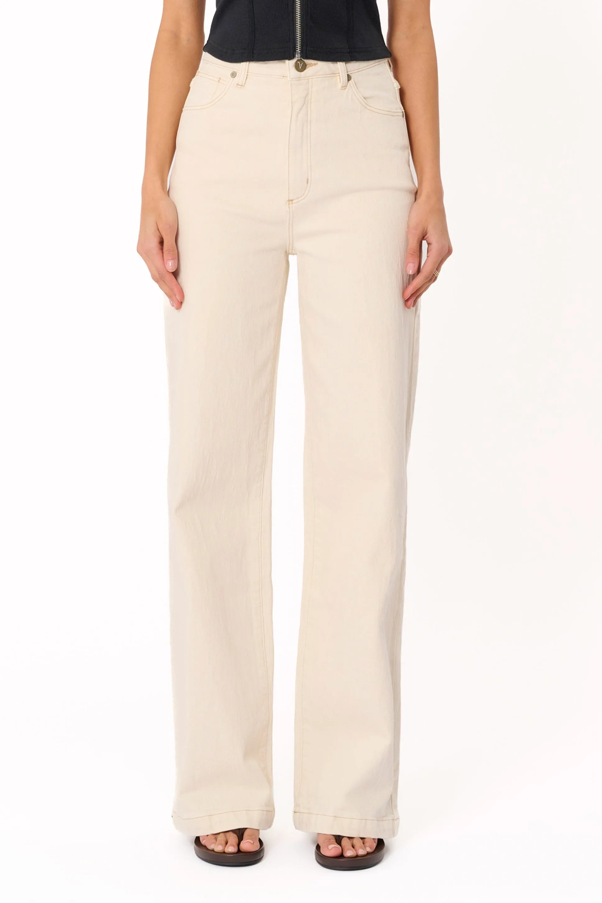 Abrand 94 Wide Leg Jeans - Vanilla sold by Petal & Pup