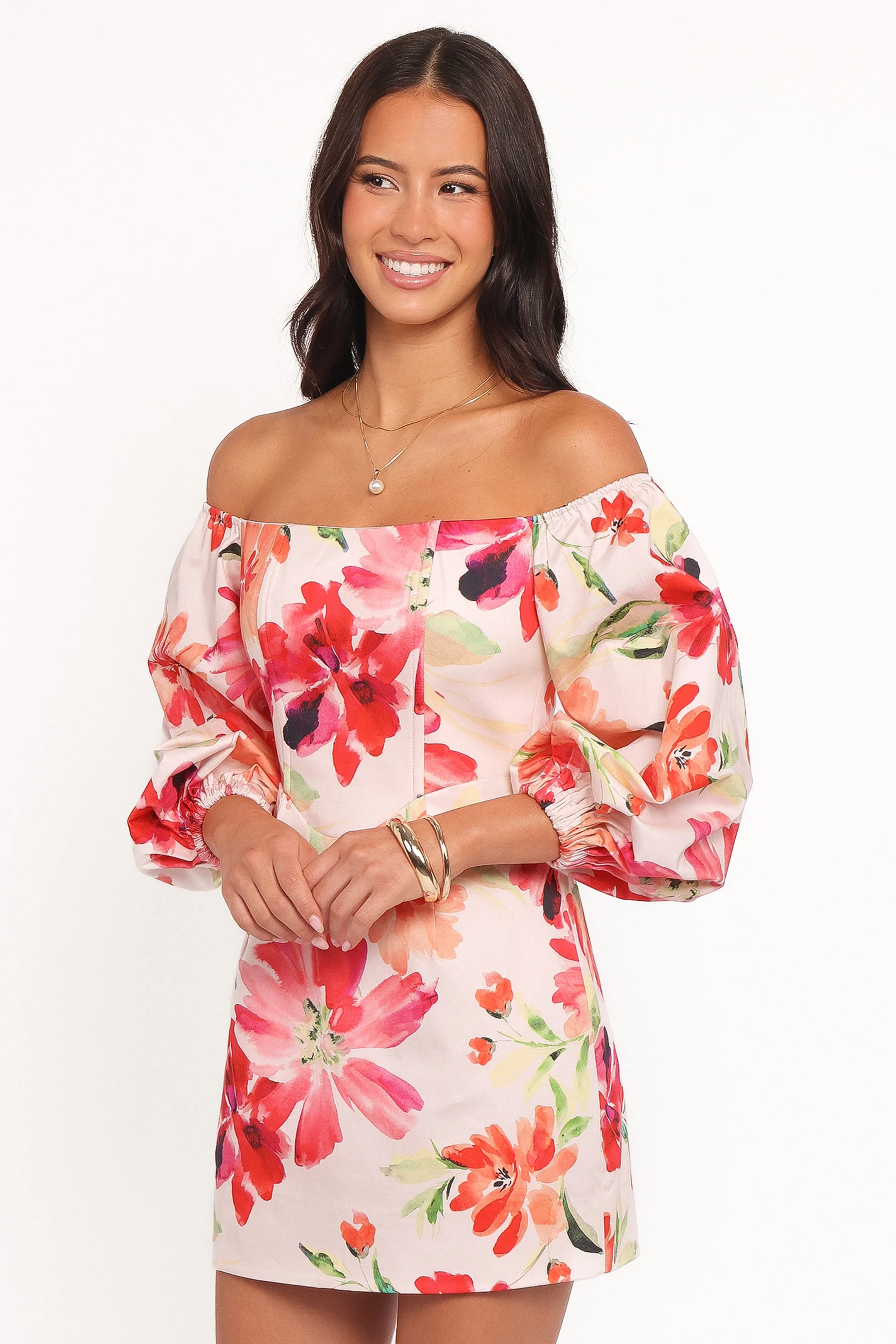 Annette Mini Dress - Orange Floral sold by Petal & Pup product image thumbnail 4