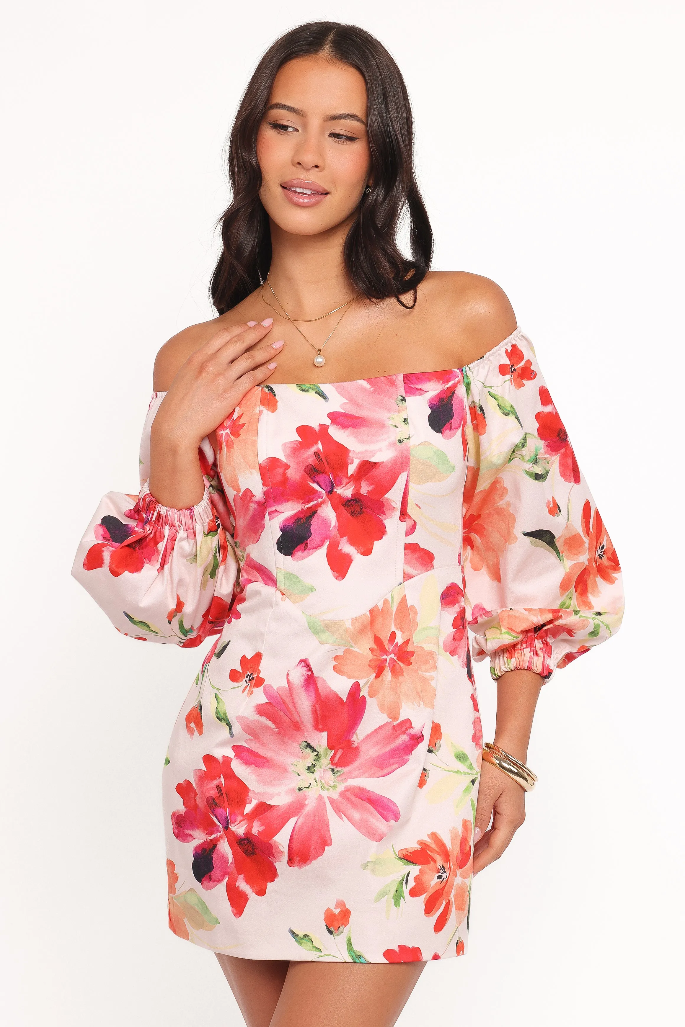 Annette Mini Dress - Orange Floral sold by Petal & Pup product image thumbnail 2