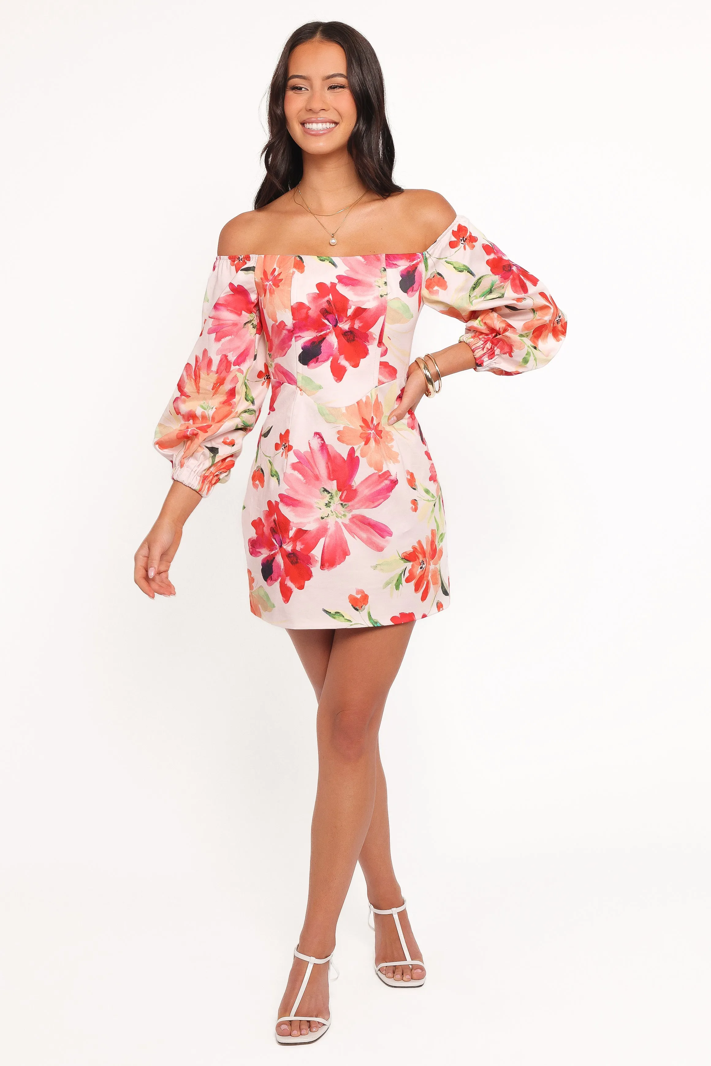 Annette Mini Dress - Orange Floral sold by Petal & Pup product image thumbnail 3