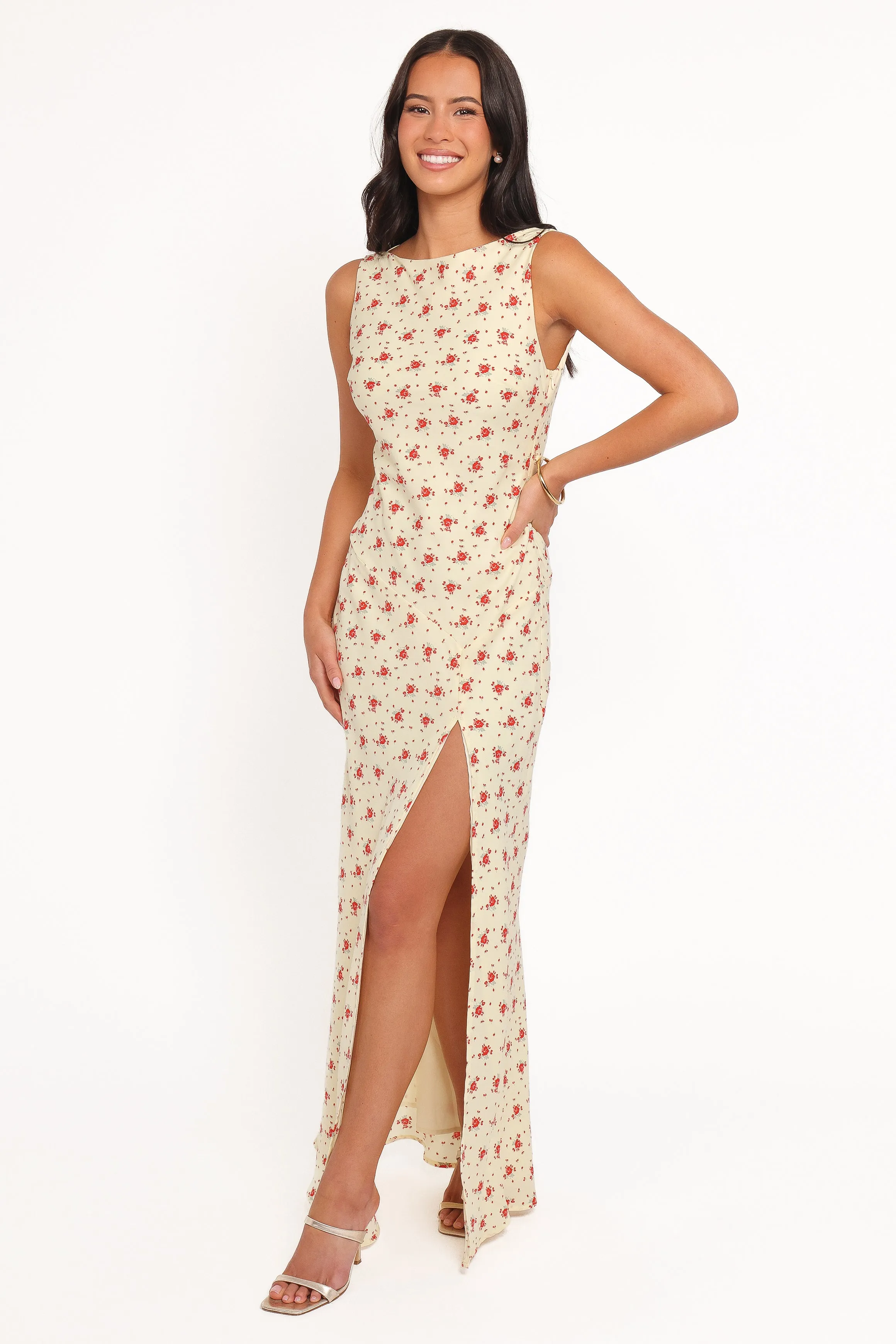 Alima Sleeveless Maxi Dress - Yellow Floral sold by Petal & Pup product image thumbnail 4