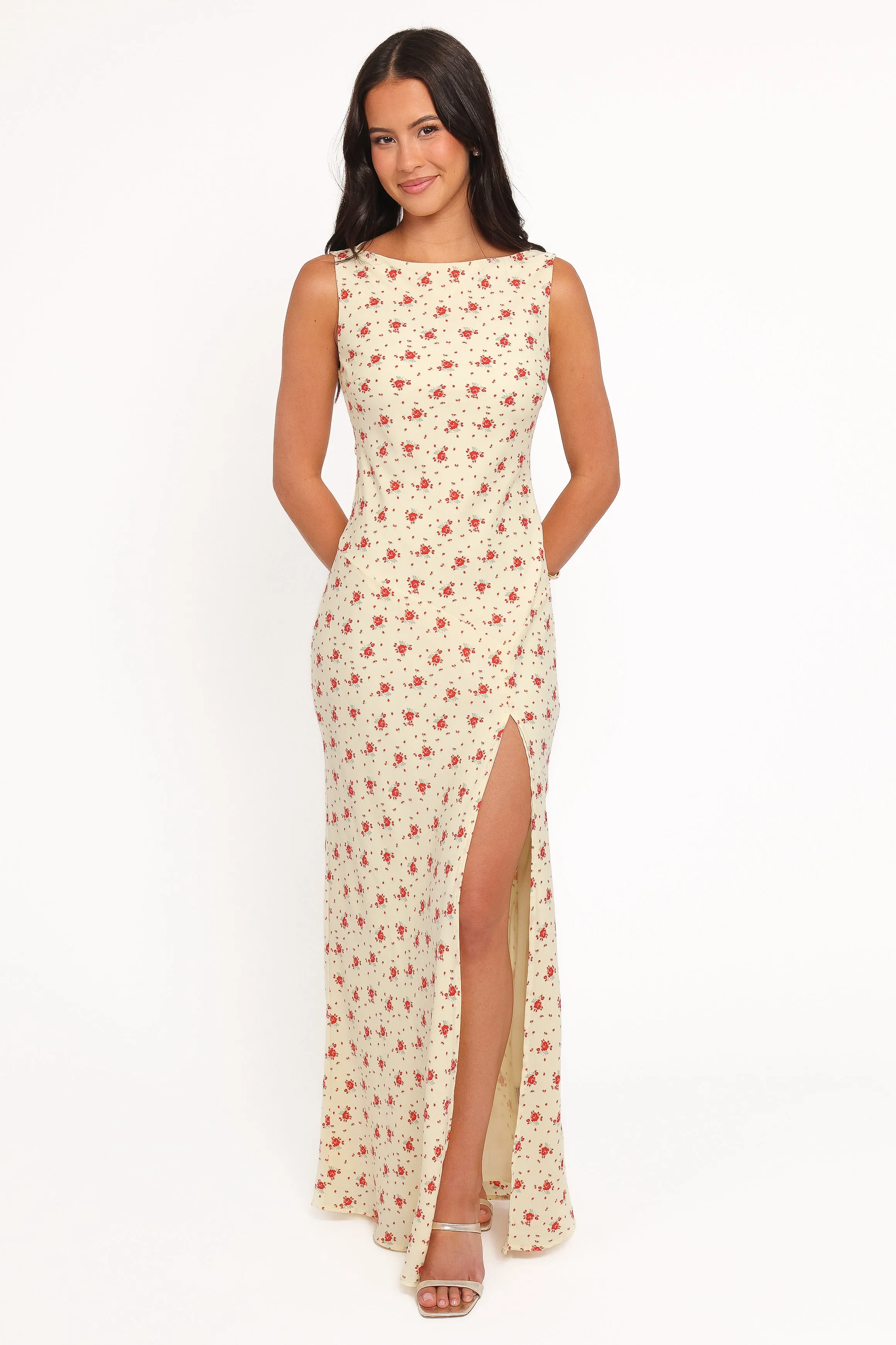 Alima Sleeveless Maxi Dress - Yellow Floral sold by Petal & Pup product image thumbnail 2