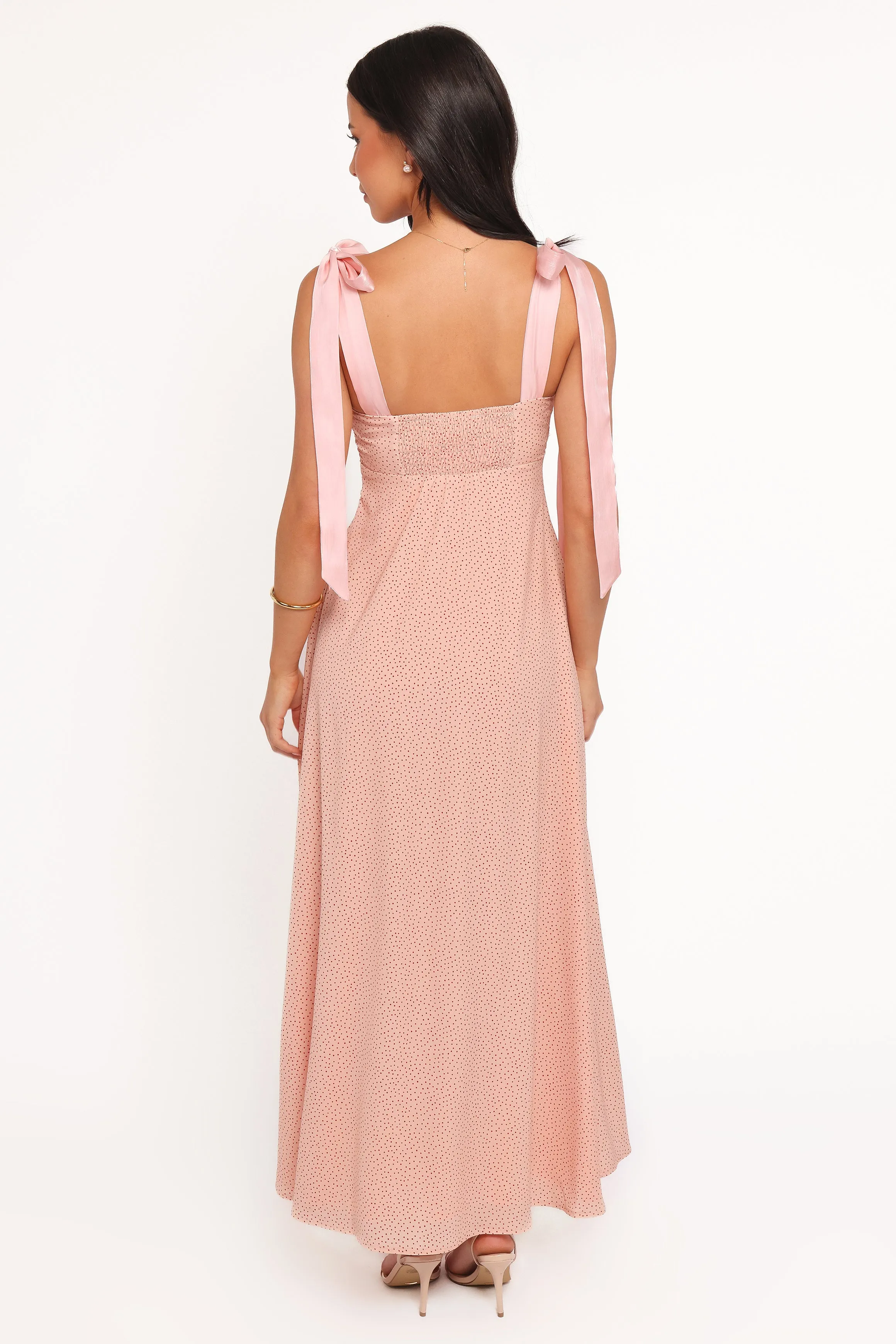Ellody Maxi Dress - Peach Polka Dot sold by Petal & Pup product image thumbnail 5