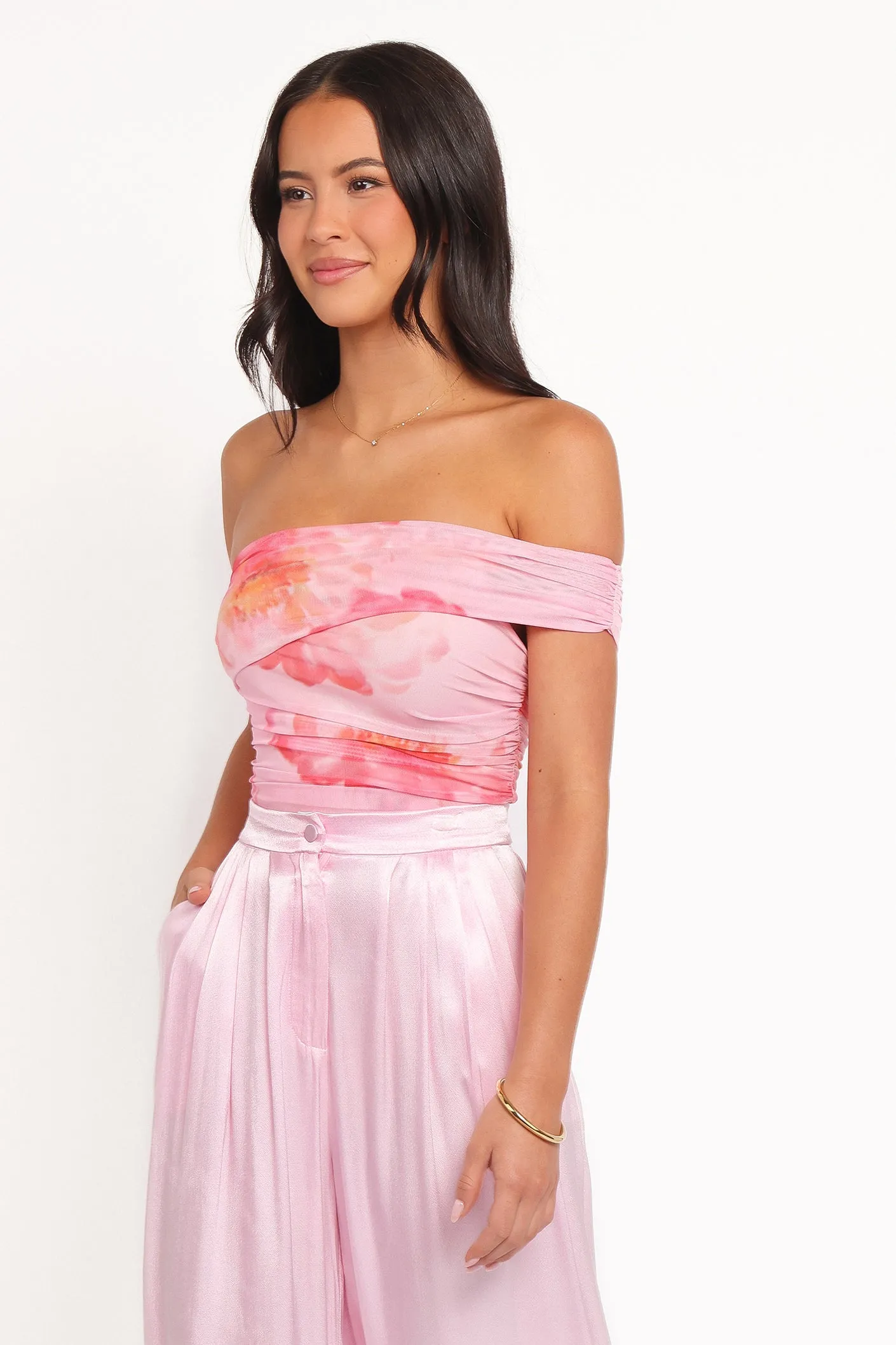 Zachary One Shoulder Top - Pink sold by Petal & Pup product image thumbnail 4