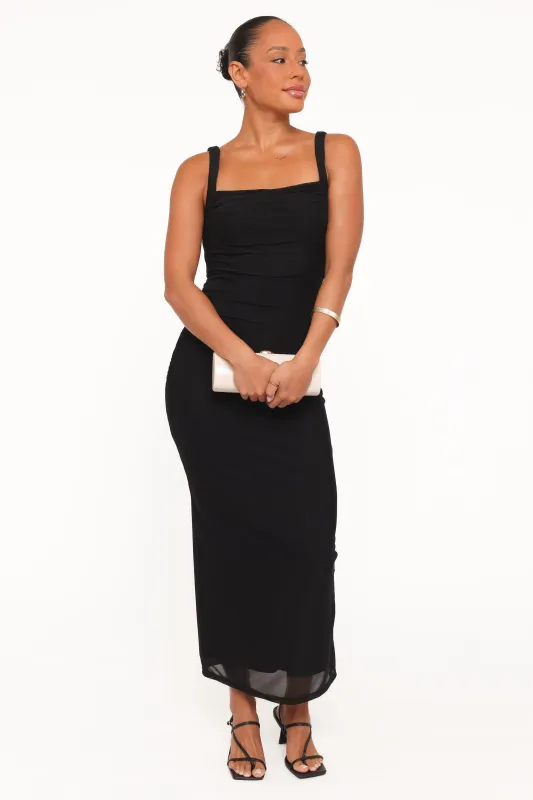 Eira Maxi Dress - Black made by Petal & Pup