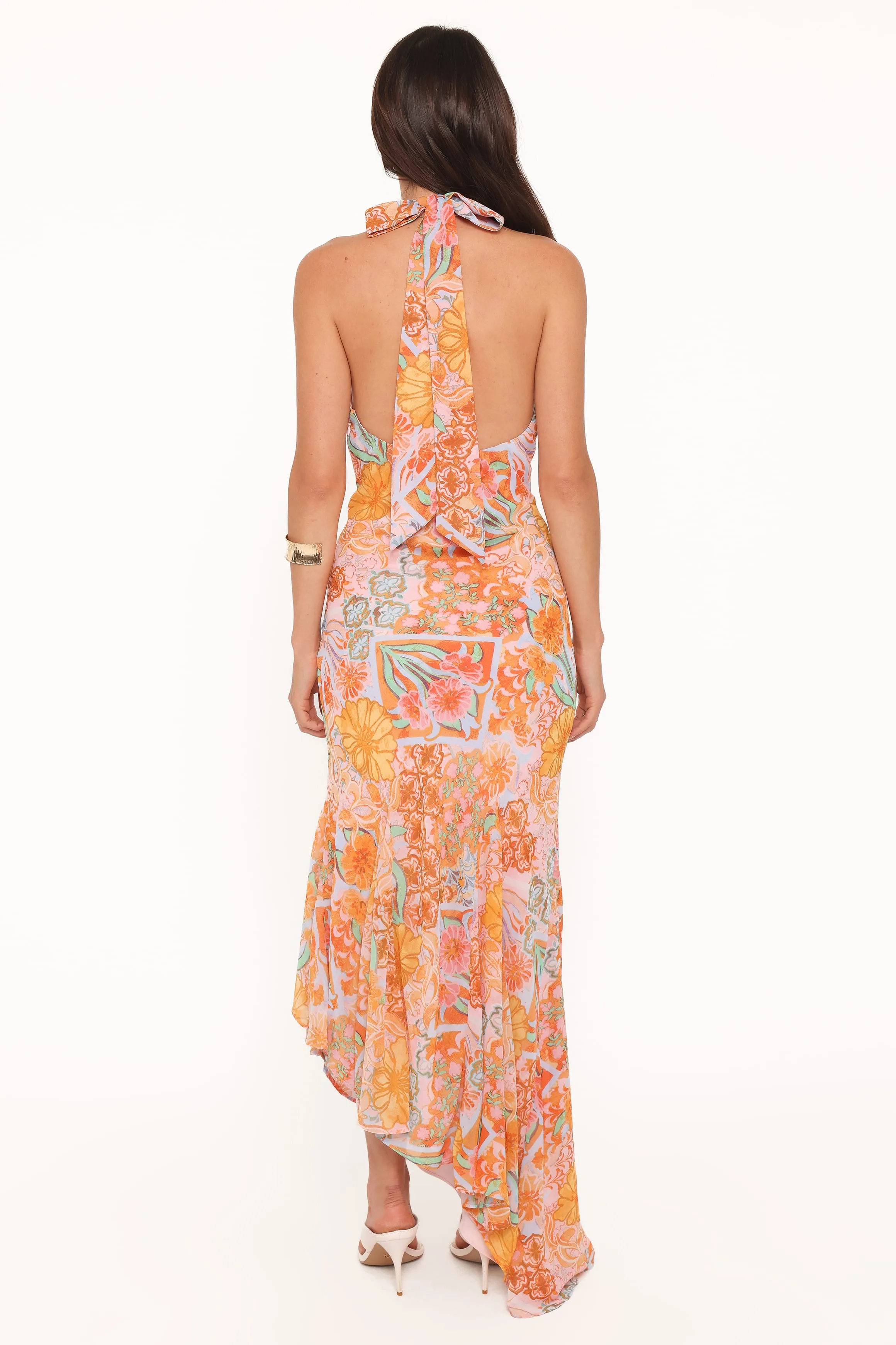 Alkira Maxi Dress - Orange Summer Garden sold by Petal & Pup product image thumbnail 4