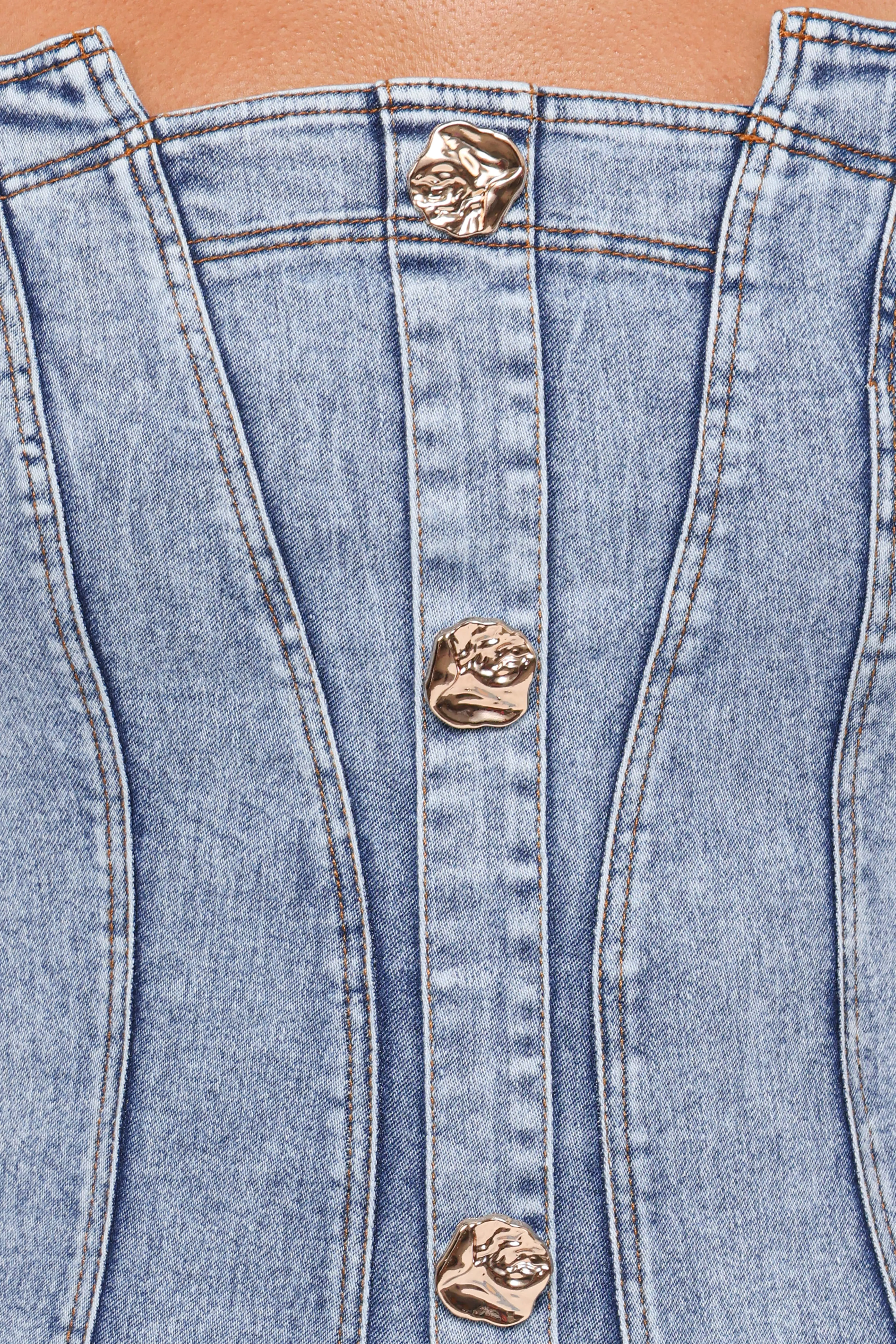 Katie Maxi Dress - Med Denim sold by Petal & Pup product image thumbnail 5