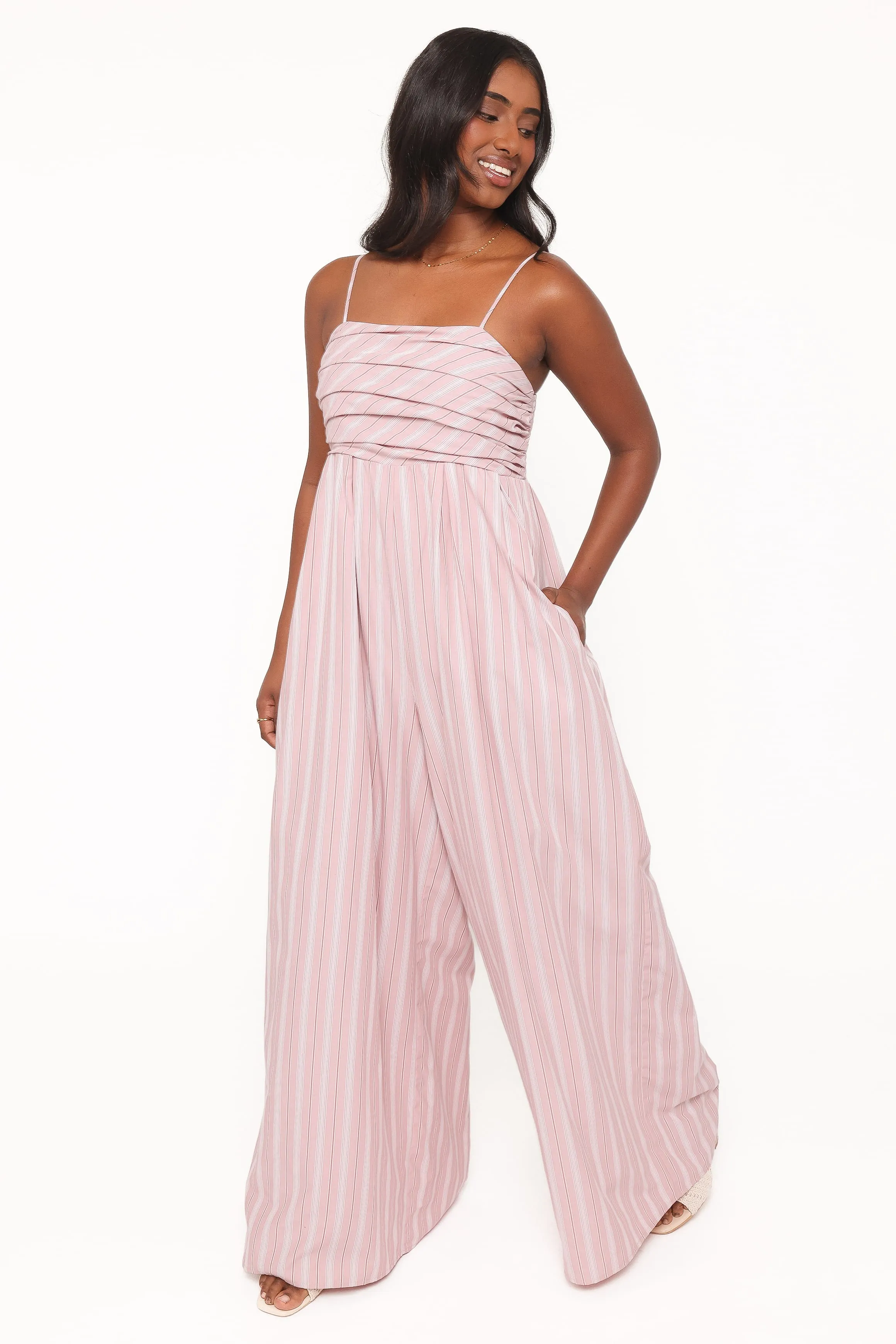 Pricilla Jumpsuit - Pink Stripe sold by Petal & Pup product image thumbnail 3
