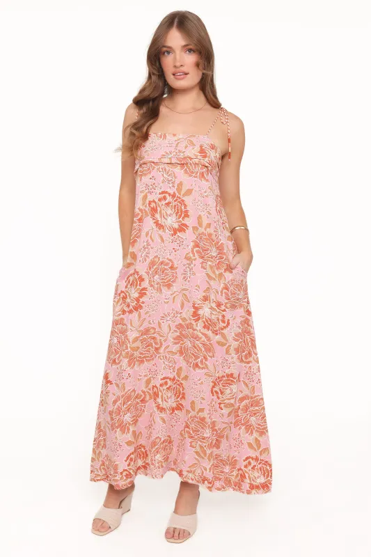 Kahlie Maxi Dress - Pink Floral made by Petal & Pup