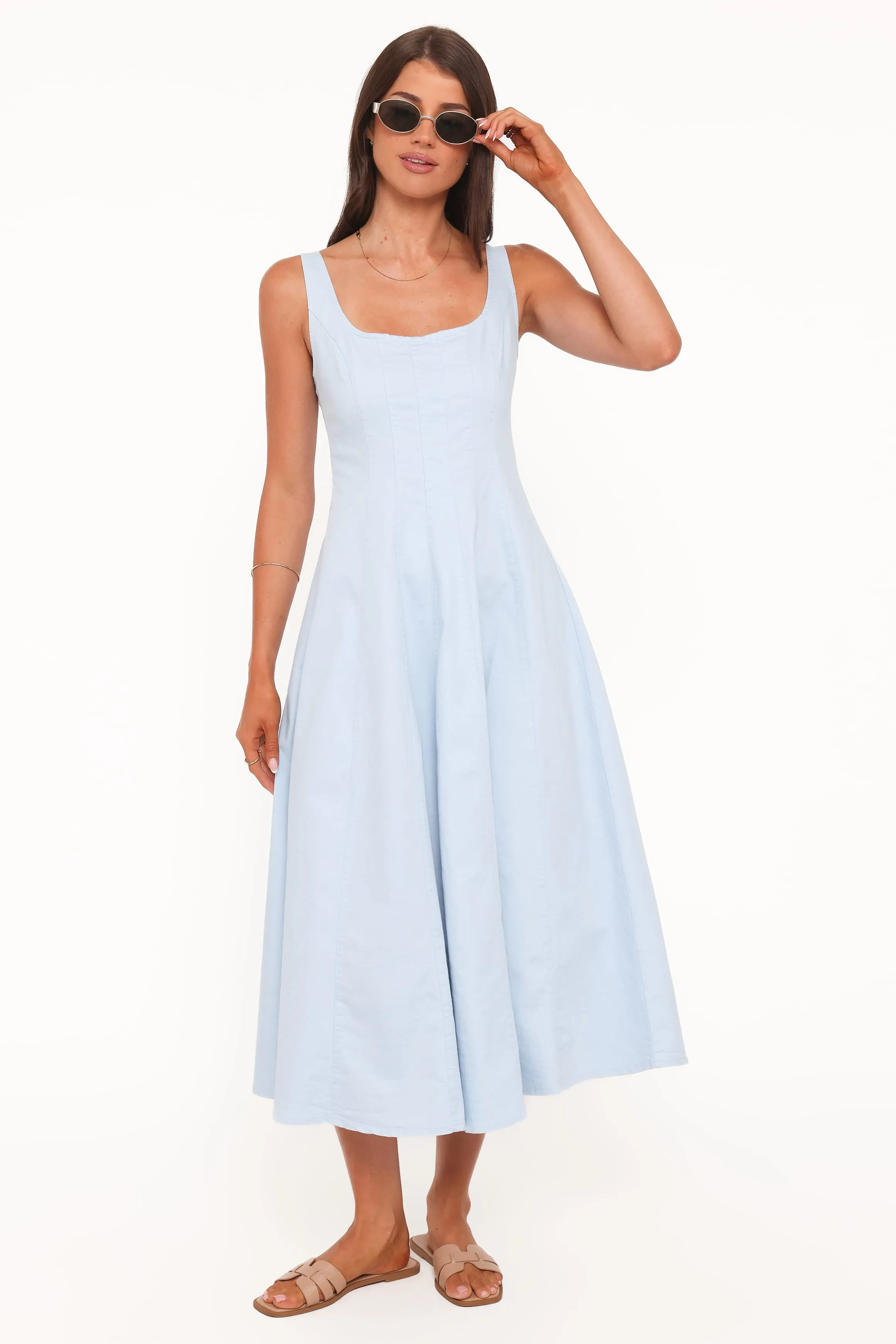 Una Midi Dress - Blue sold by Petal & Pup product image thumbnail 5