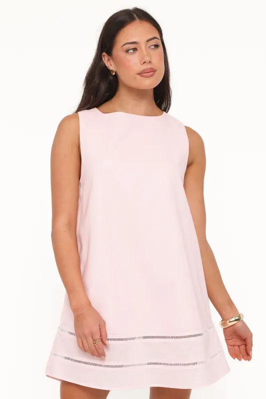 Kiata Mini Dress - Pink made by Petal & Pup