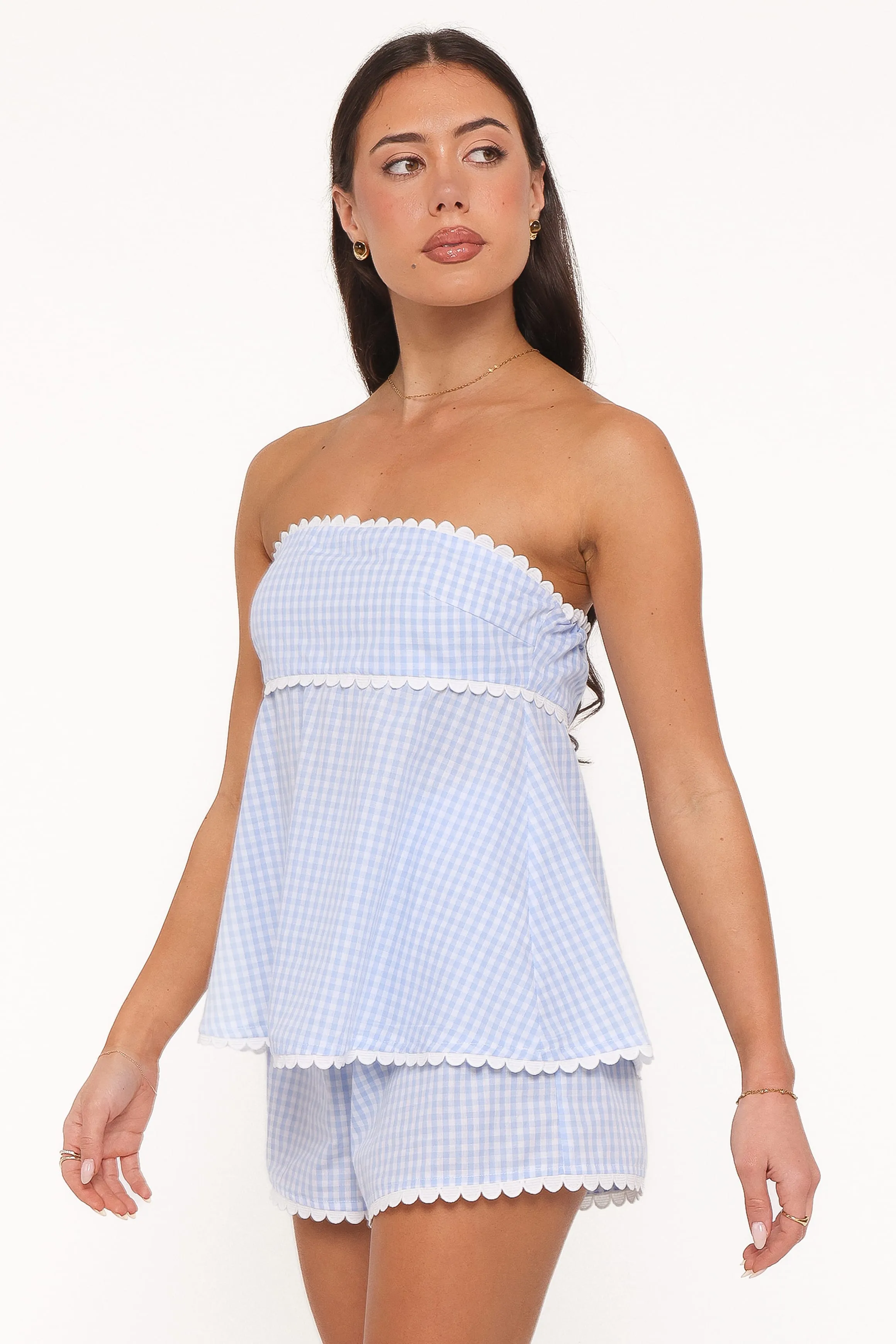 Kyle Two Piece Set - Blue Gingham sold by Petal & Pup product image thumbnail 3