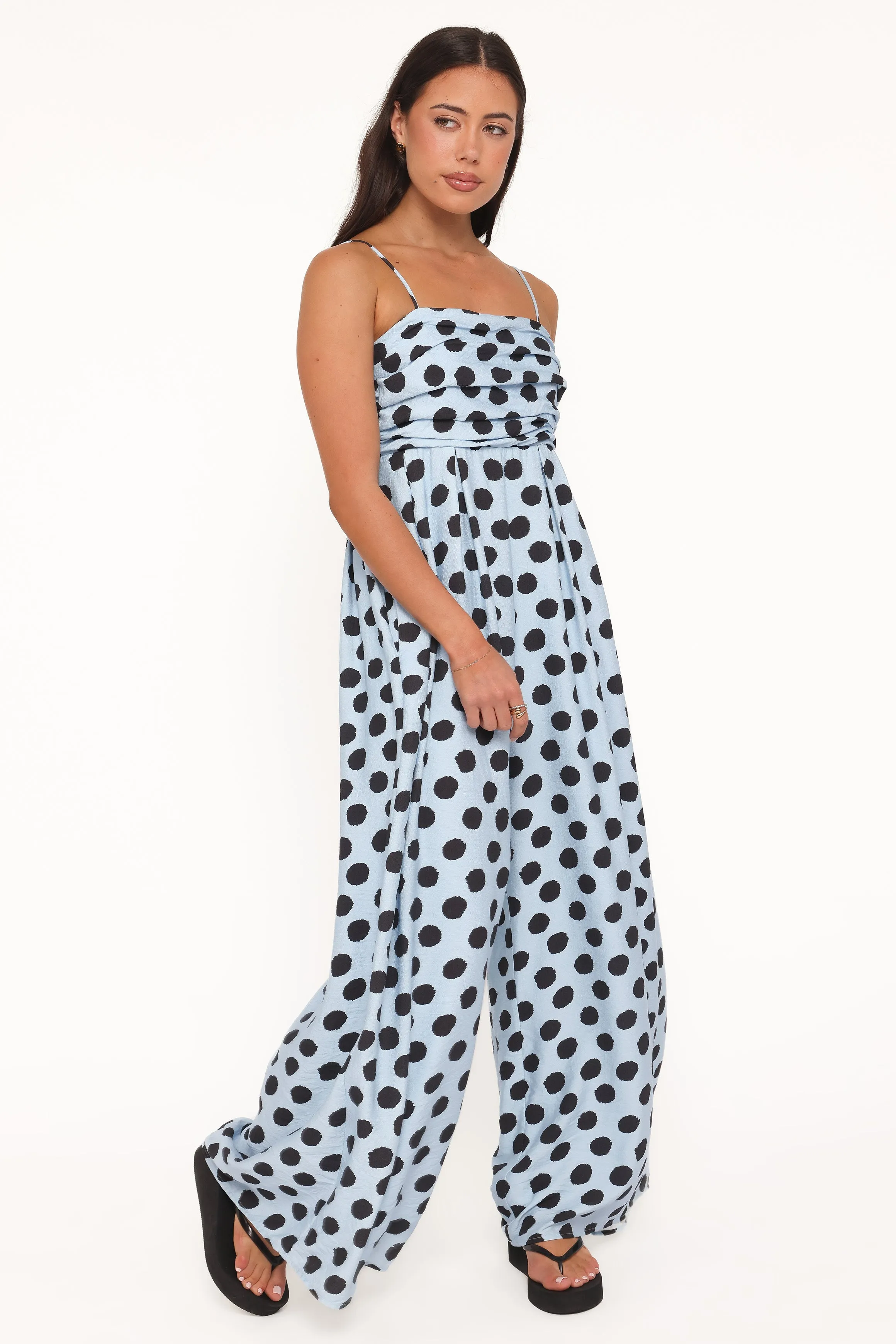 Pricilla Jumpsuit - Blue Polka Dot sold by Petal & Pup product image thumbnail 3