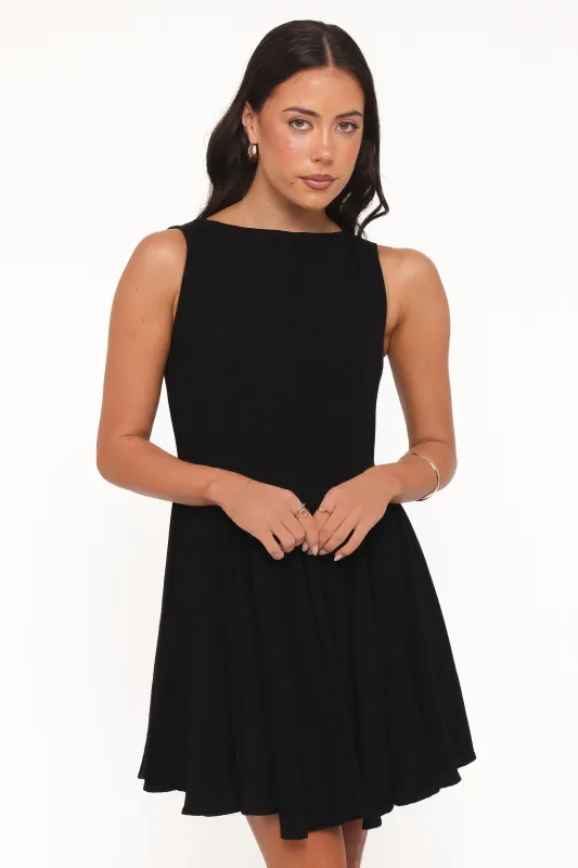 Vanity Mini Dress - Black made by Petal & Pup