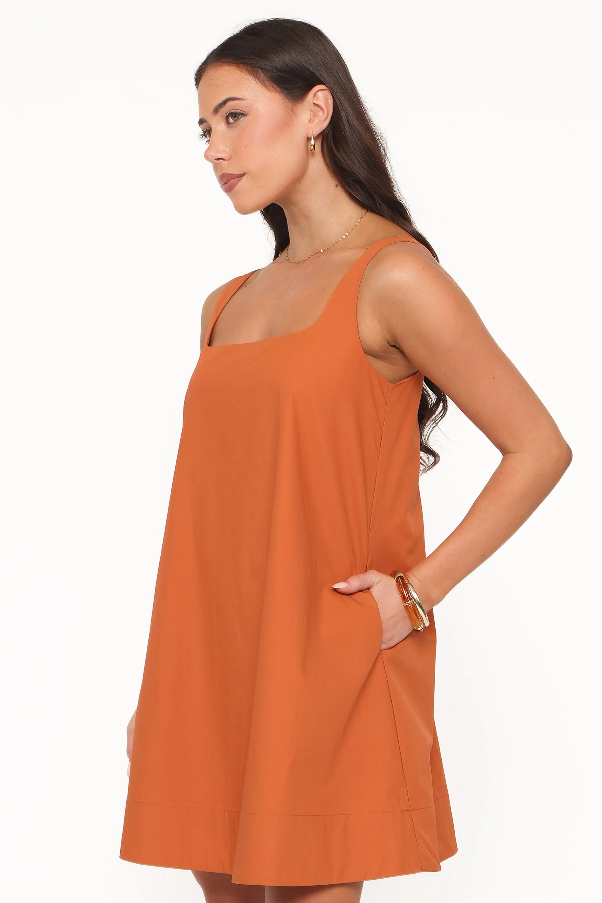 Kora Mini Dress - Brown sold by Petal & Pup product image thumbnail 3