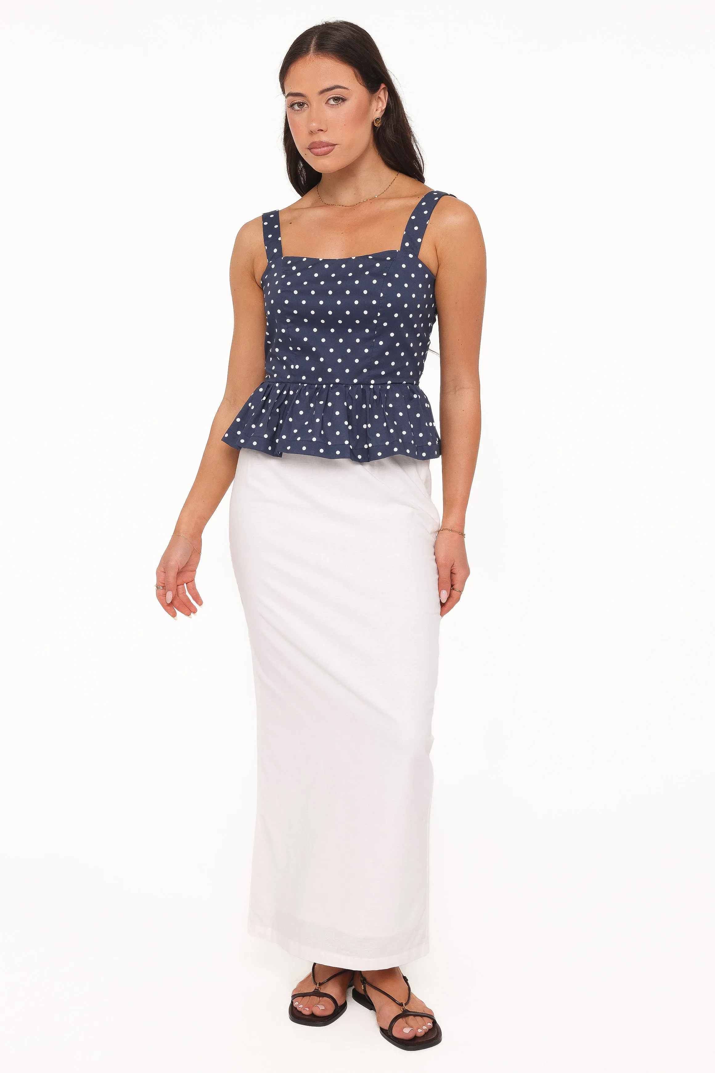 Paula Open Tie Back Top - Navy sold by Petal & Pup product image thumbnail 4