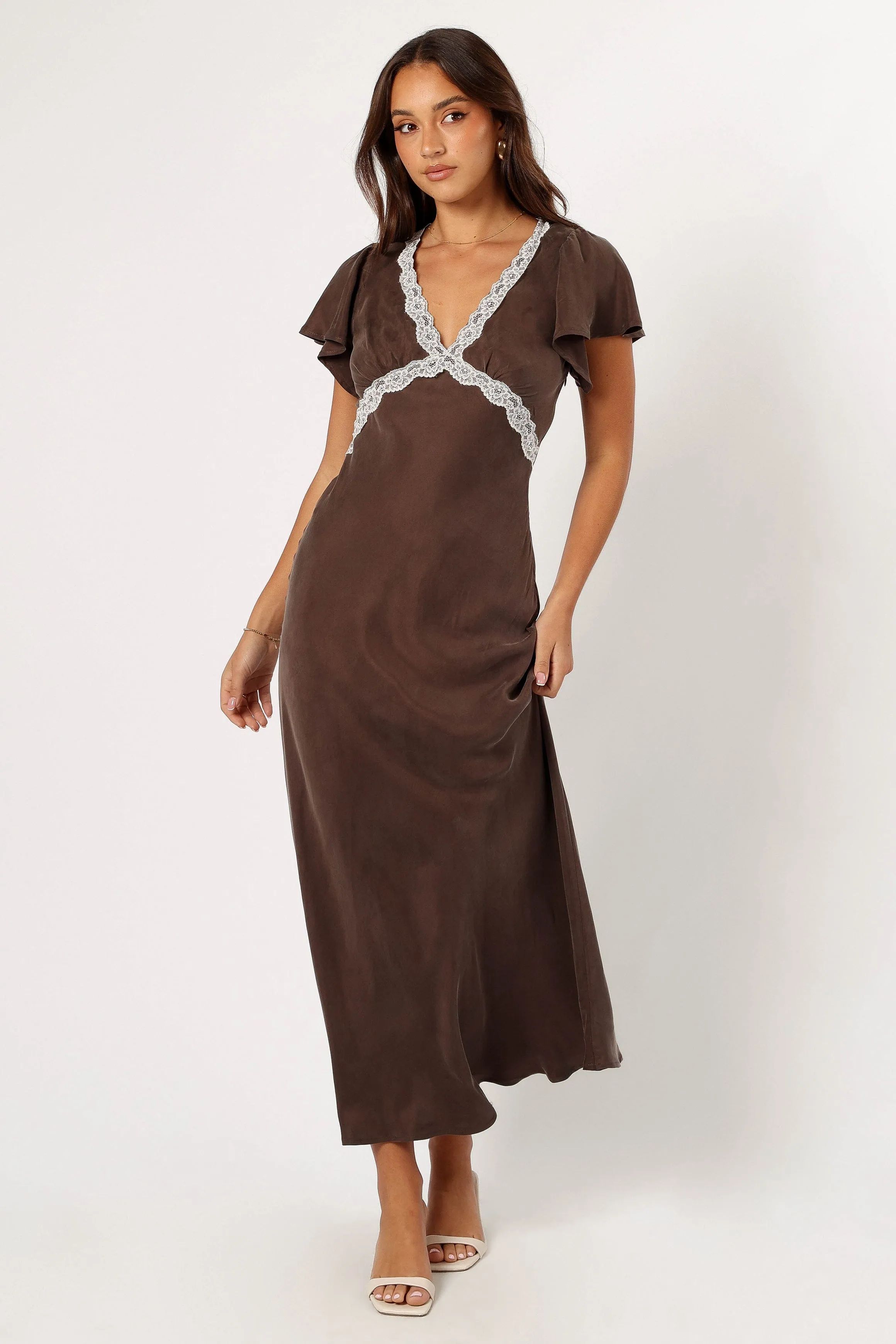 Kathryn Midi Dress - Warm Grey sold by Petal & Pup product image thumbnail 2
