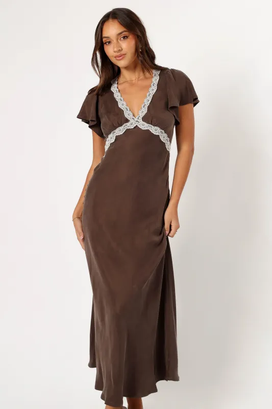 Kathryn Midi Dress - Warm Grey made by Petal & Pup